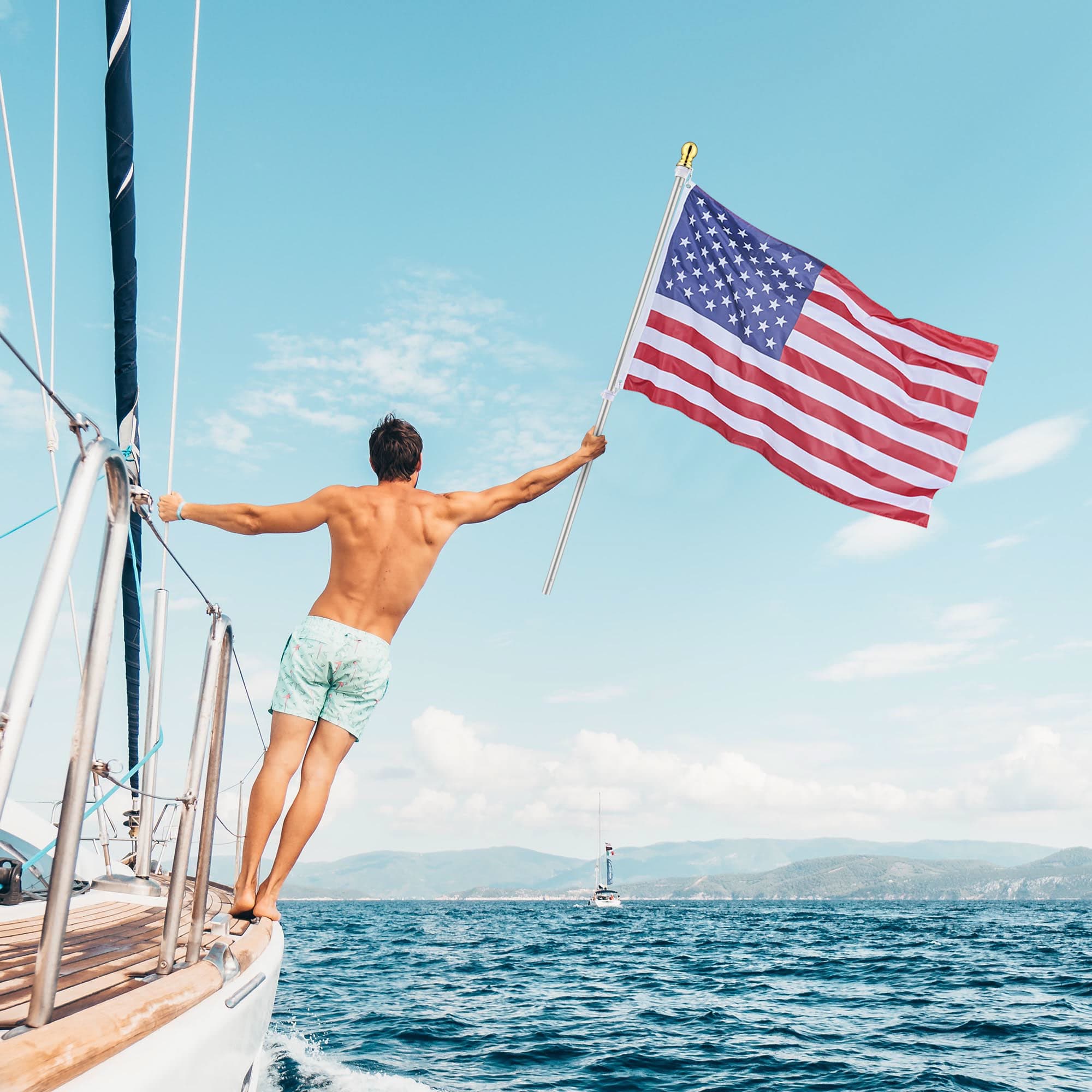 Yescom 22FLP014-8FT-S-BA-LO Flag-Poles - View #2