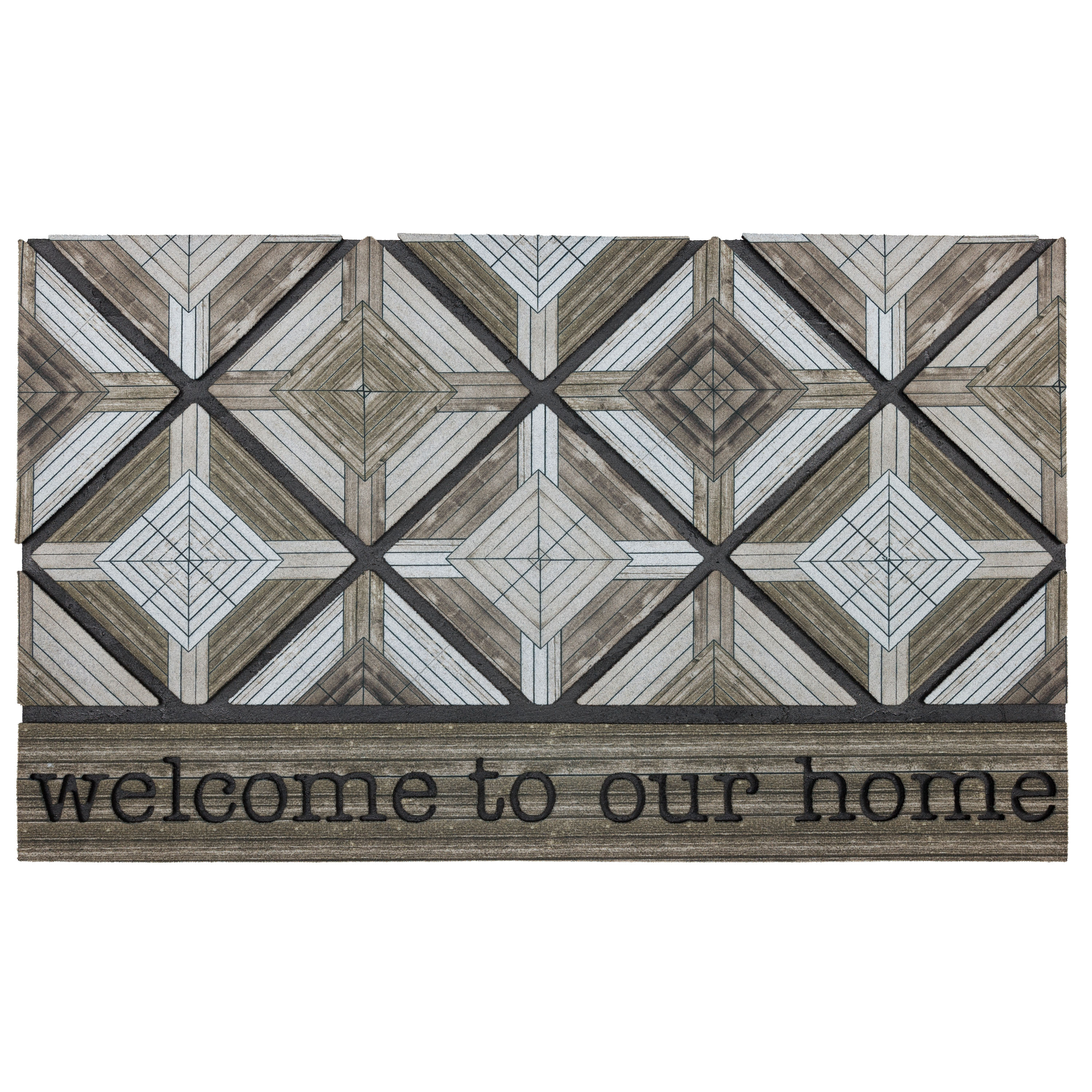 Style Selections 2-ft x 3-ft Espresso Rectangular Indoor Decorative Welcome  Door Mat in the Mats department at