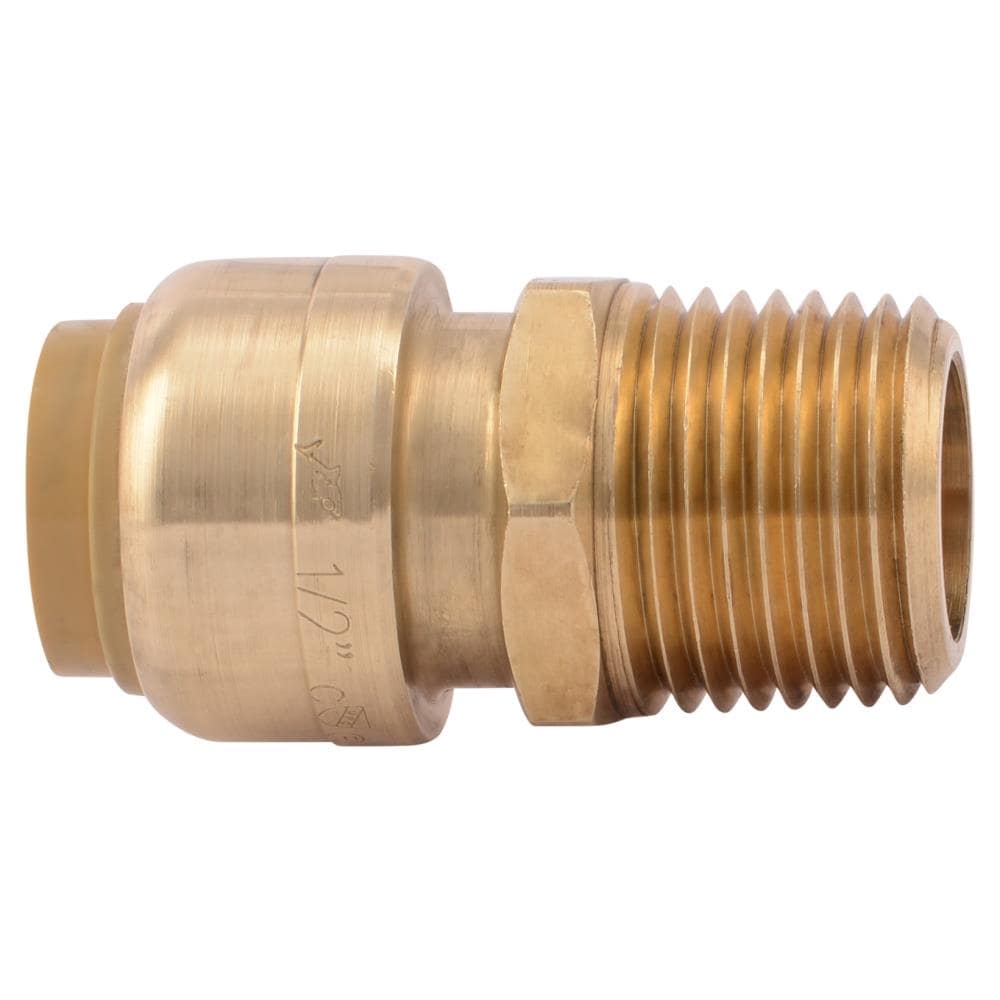 QUICKFITTING 1/2 in. Brass Push-to-Connect x FIP Adapter Fitting