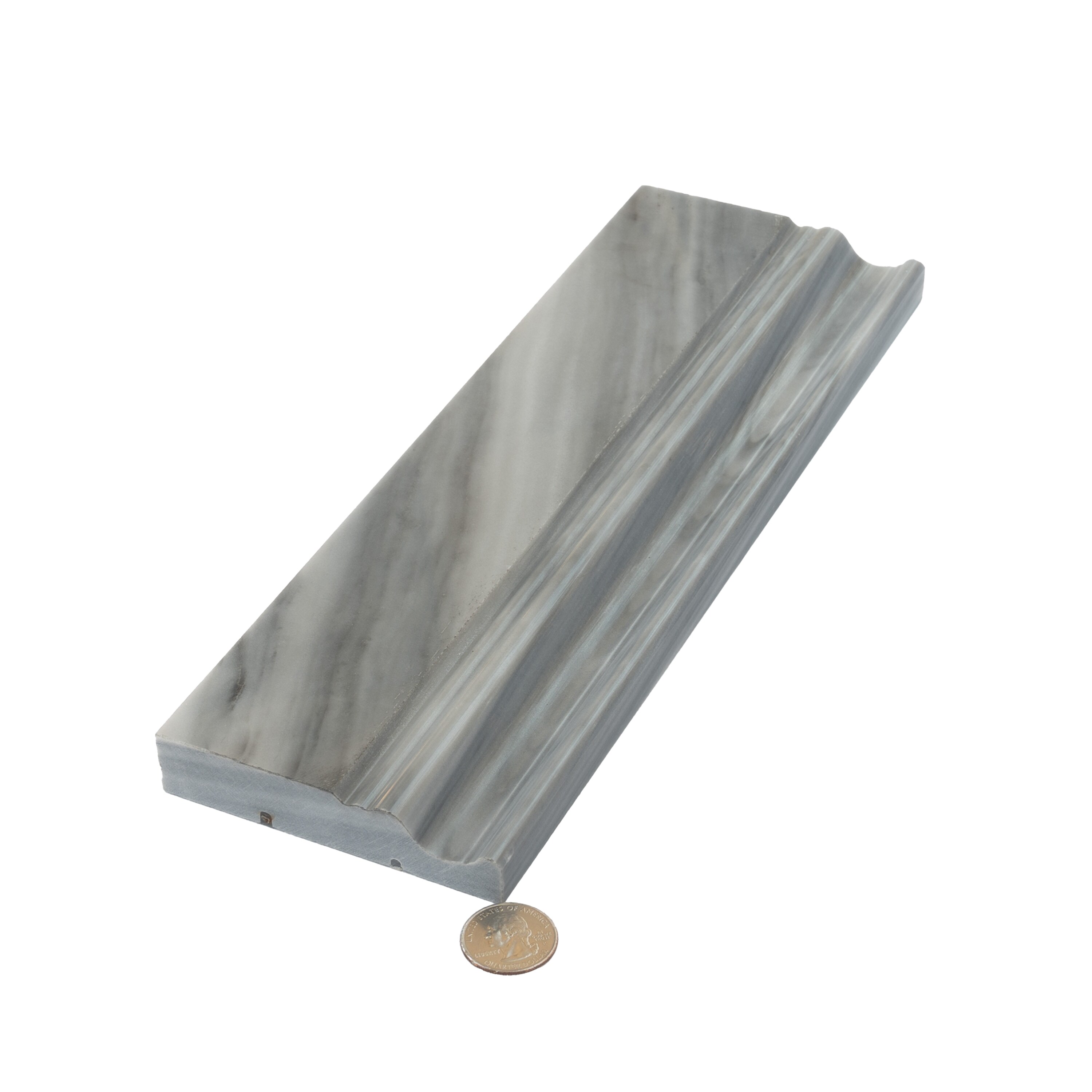 Apollo Tile 10-Pack Gray 4-in x 12-in Marble Baseboard Tile (3.33-sq. ft/ Carton)