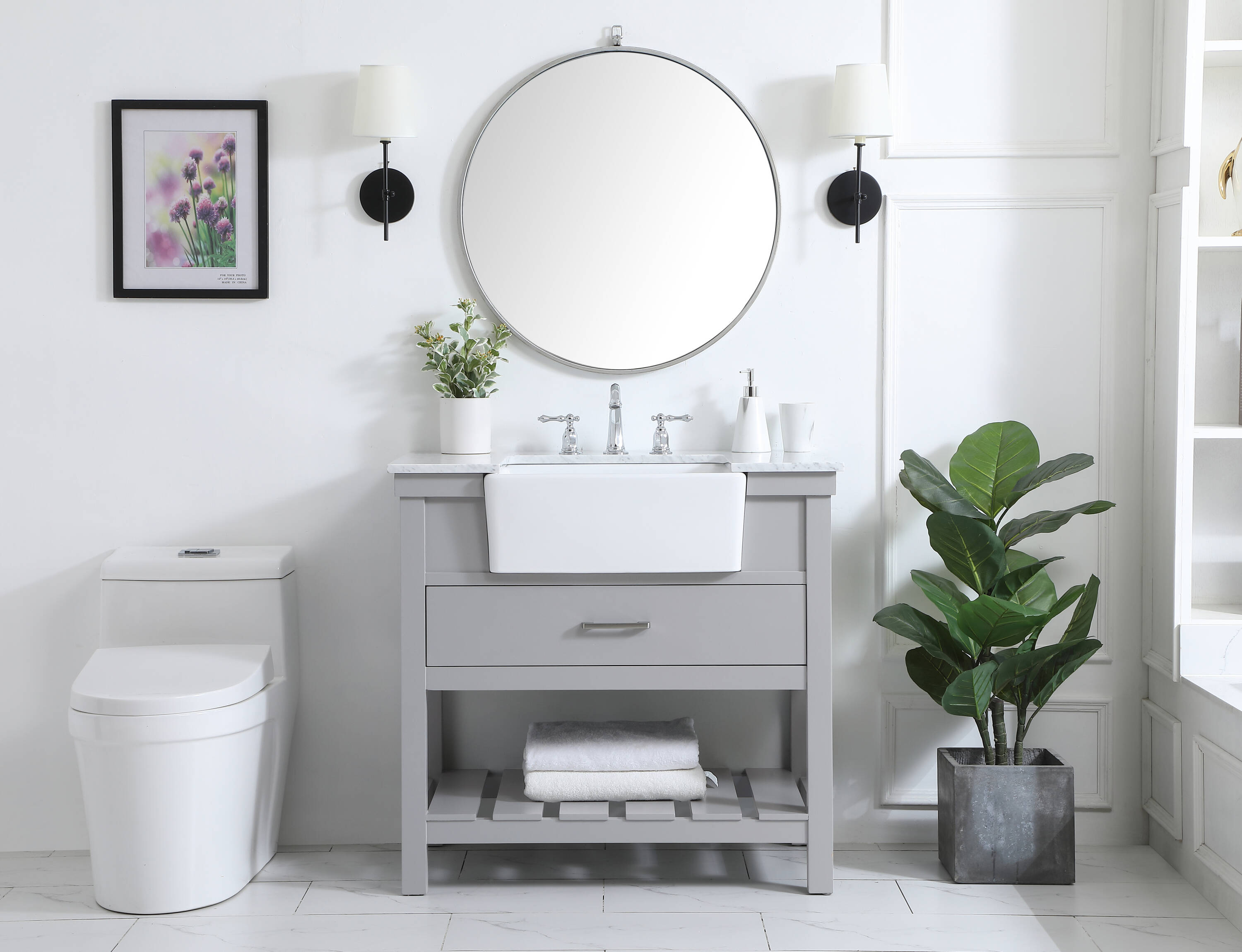 Elegant Decor HF180408GR Bath-Vanity-Combo - View #5