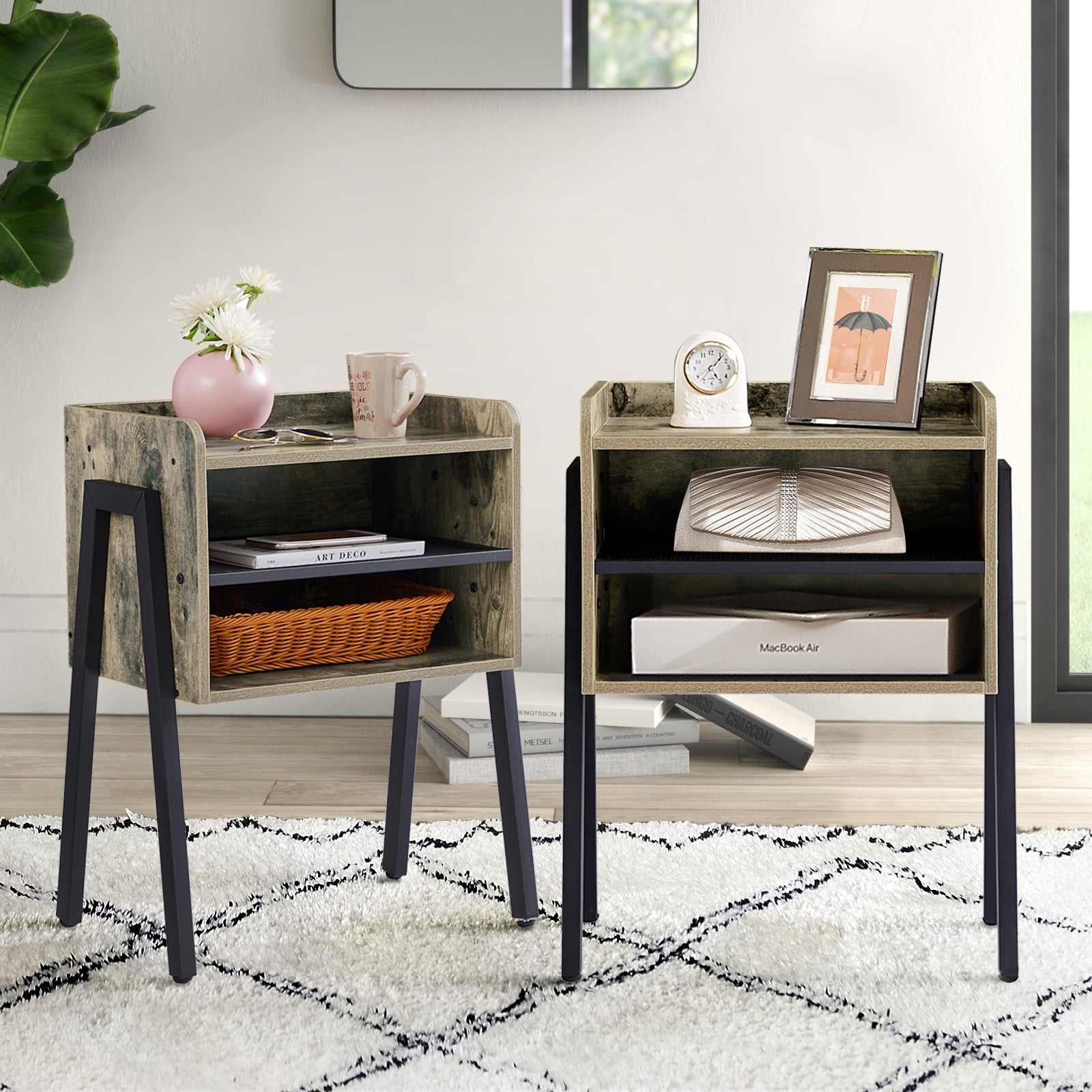 Vecelo LOE-XF-ST13-GRY-A2 nightstands - View #2