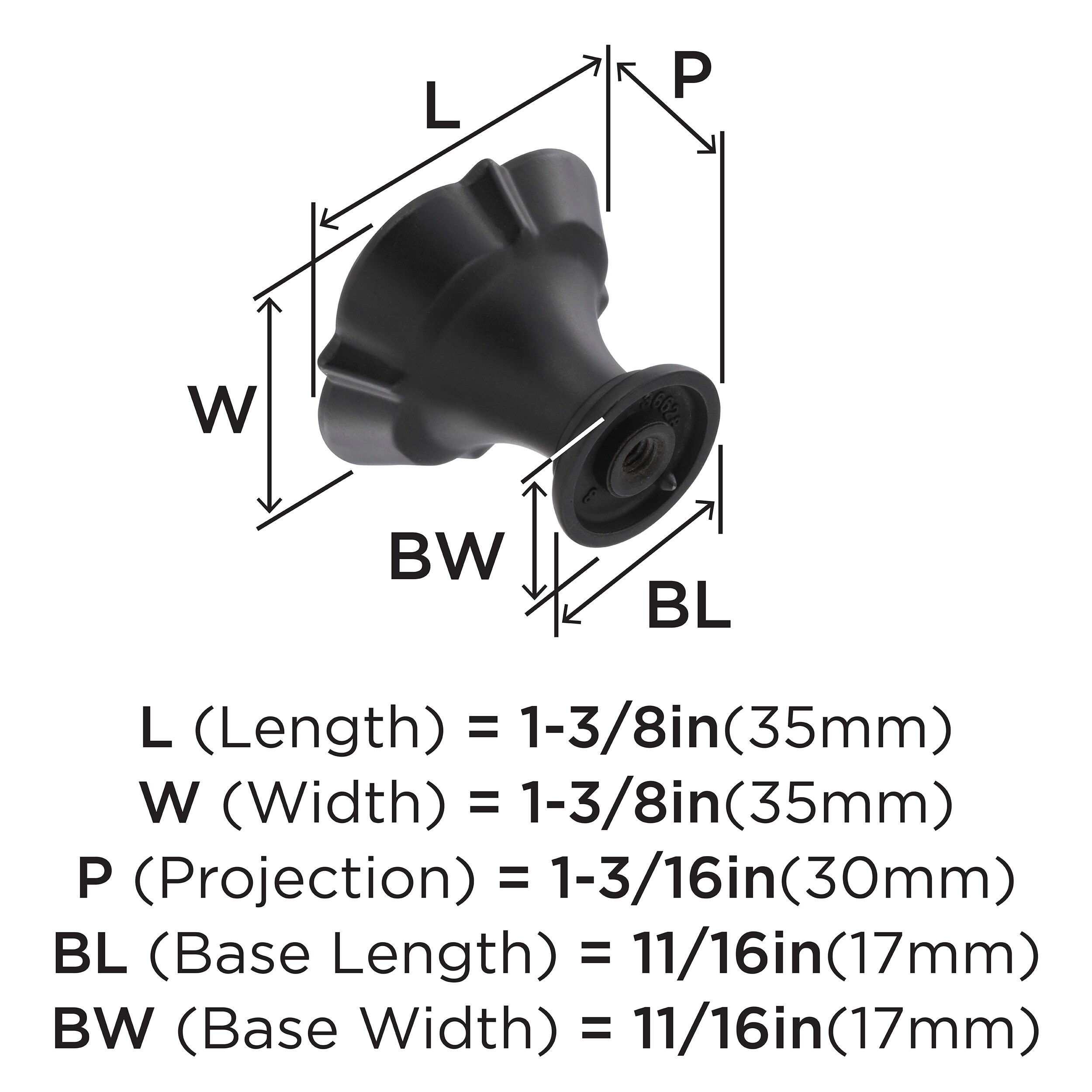 Amerock BP36628BBR Cabinet-Knobs - View #4