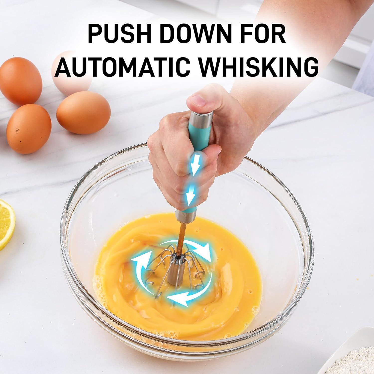 Zulay Kitchen Egg Beater Whisk - Thumbnail 4