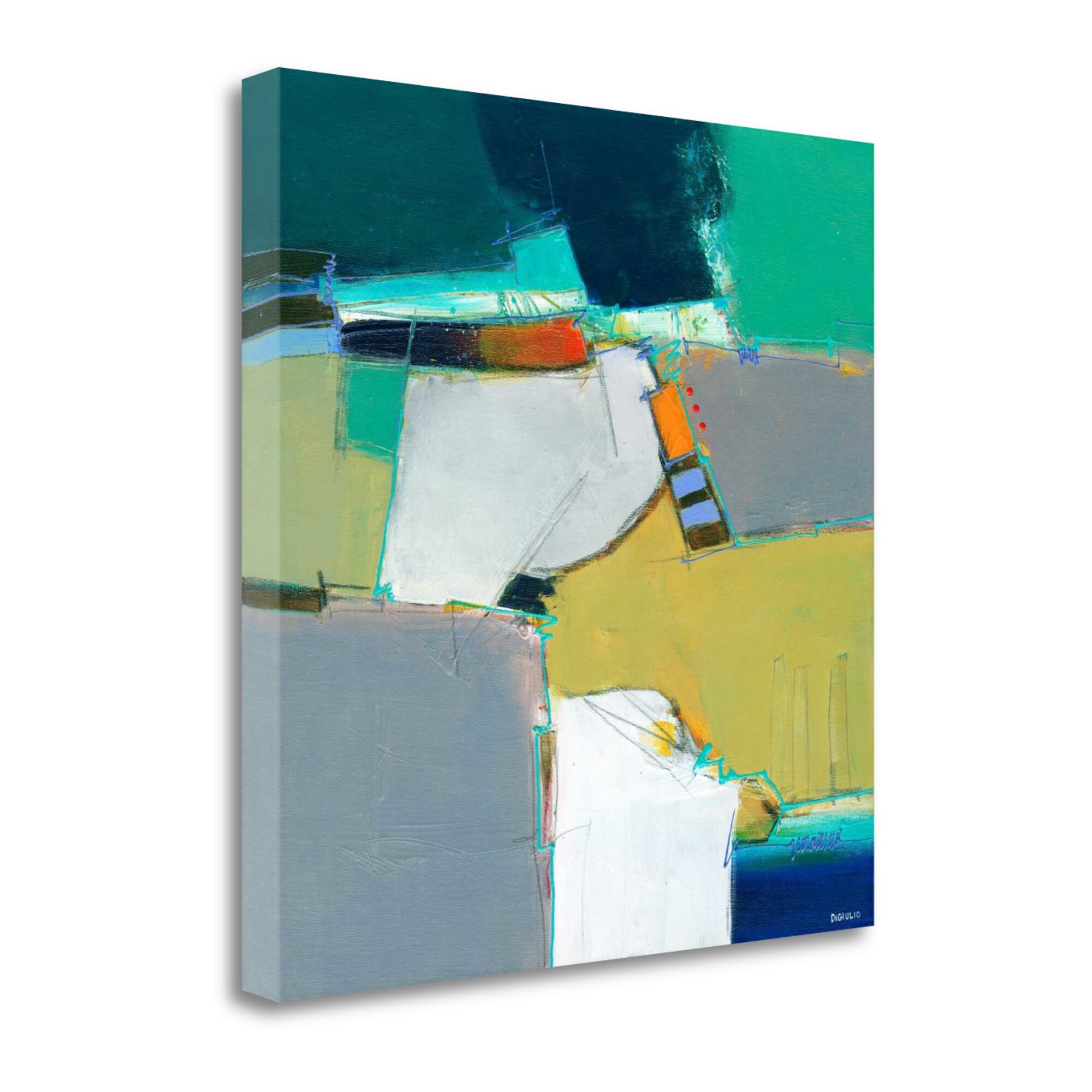 Tangletown Fine Art 25-in H x 25-in W Abstract Print on Canvas in the ...