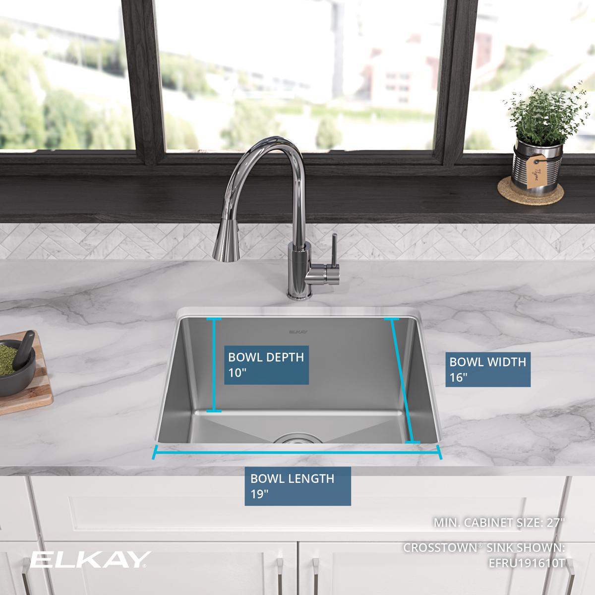 21.5" Silver Stainless Steel Single Bowl Undermount Sink