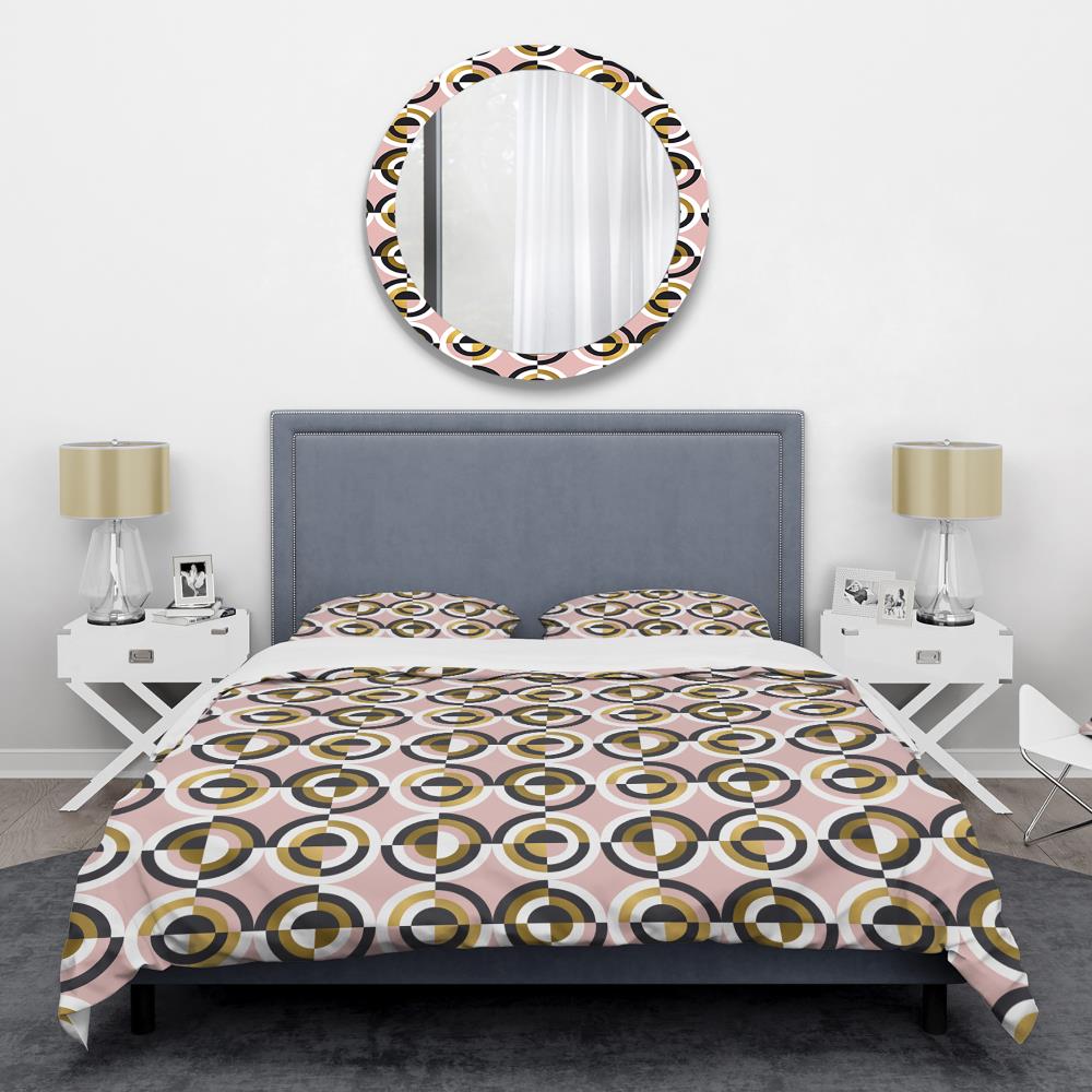 Designart BED24431-K 3 -Piece Pink King Duvet cover Set