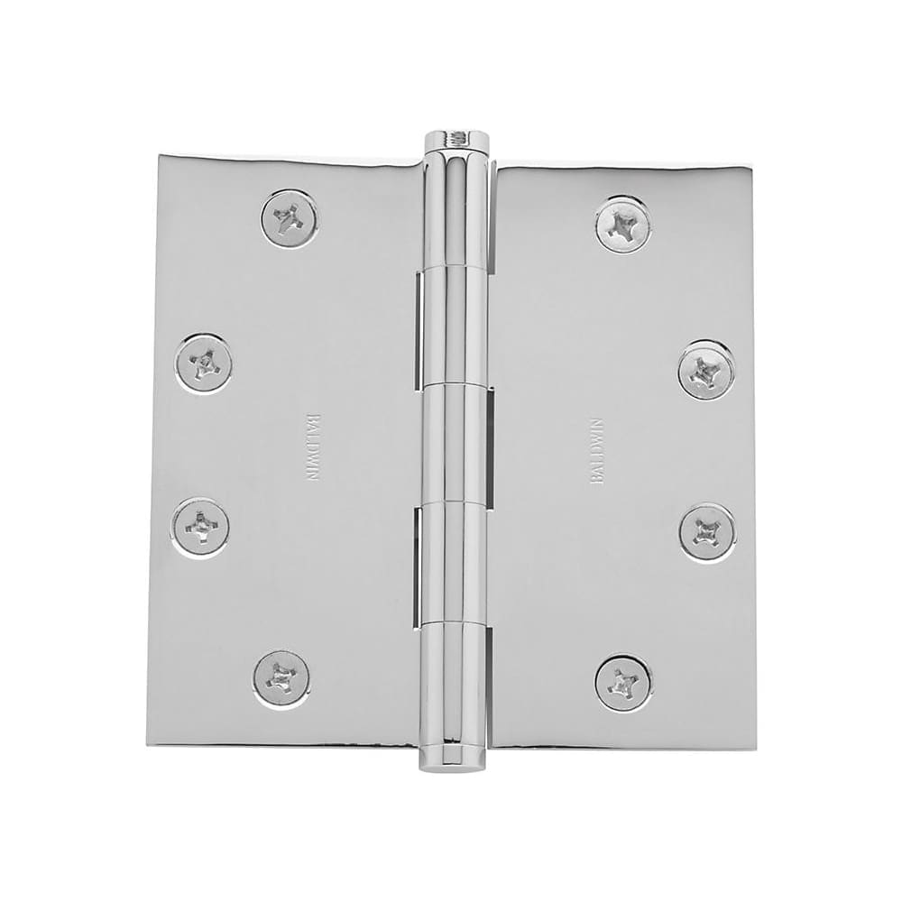 Baldwin 1045.I 41/2 Inch Wide Plain Bearing Square Corner Mortise Door Hinge from the Estate Collection Single Hinge #1045260I