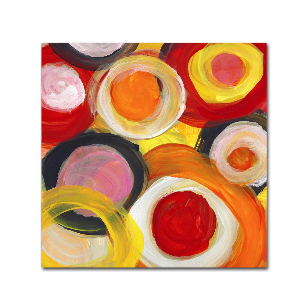 Trademark Fine Art AV0203-C2424GG Framed 24-in H x 24-in W Abstract Print on Canvas