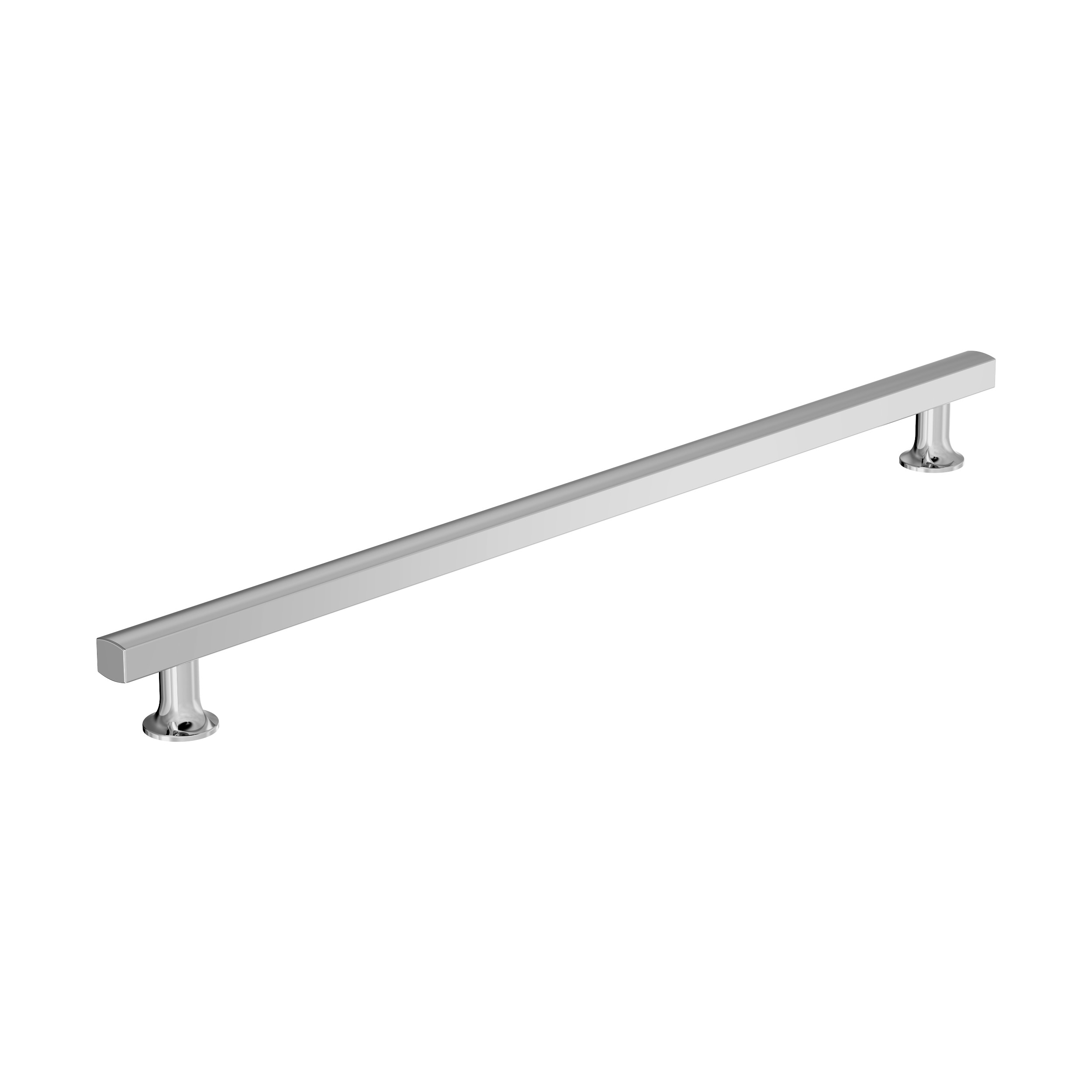 Amerock BP3711126 Everett 18-in , 457mm Center to Center Polished Chrome Rectangular Bar For Use on Appliances Drawer Pulls