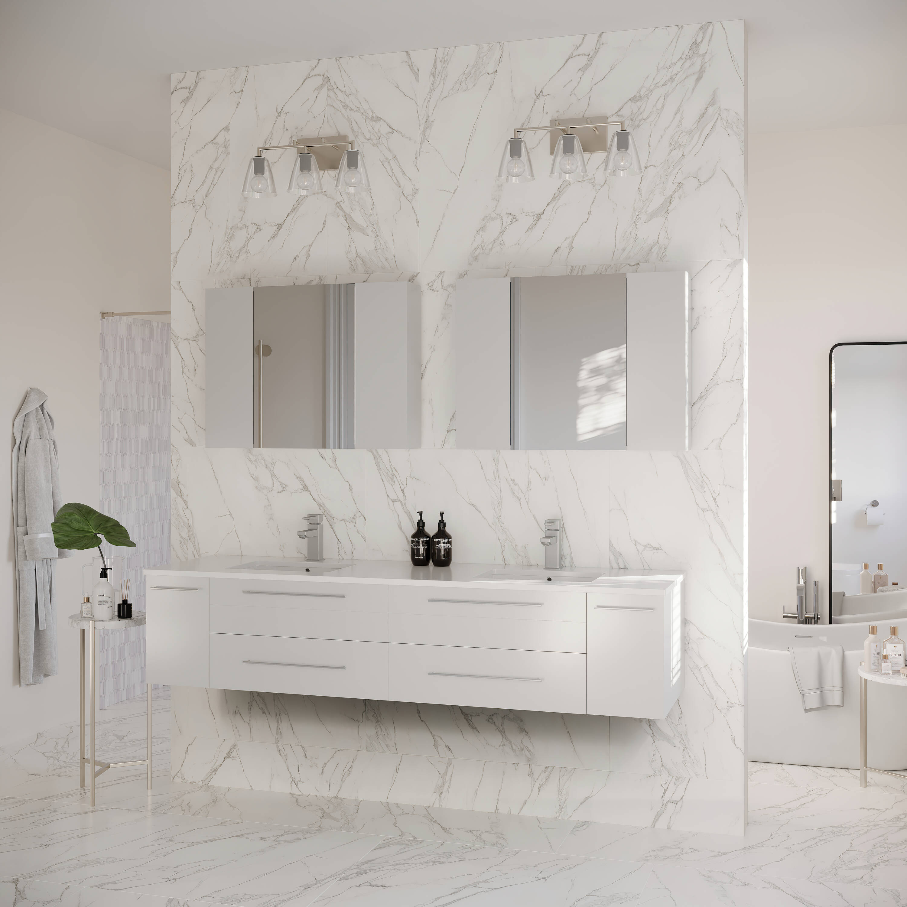 Fresca FVN6172WH-UNS-D Bath-Vanity-Combo - View #4