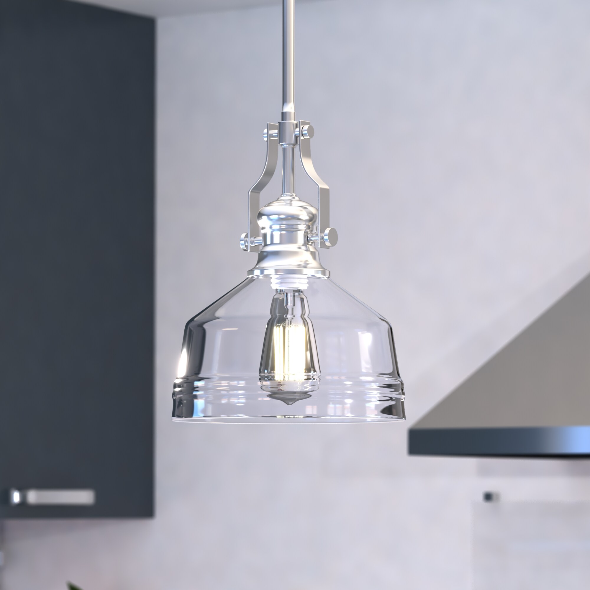 dunelm smoked glass pendant