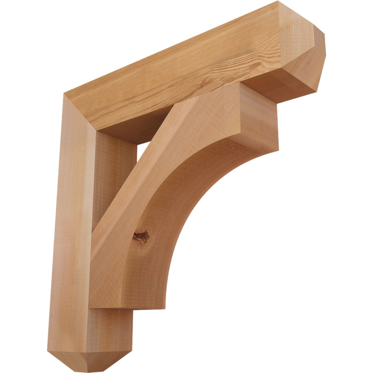Ekena Millwork BKT04X20X20WTL04SWR Westlake craftsman smooth 3-1/2-in x 20-in x 20-in Western red cedar Brown Wood Standard bracket