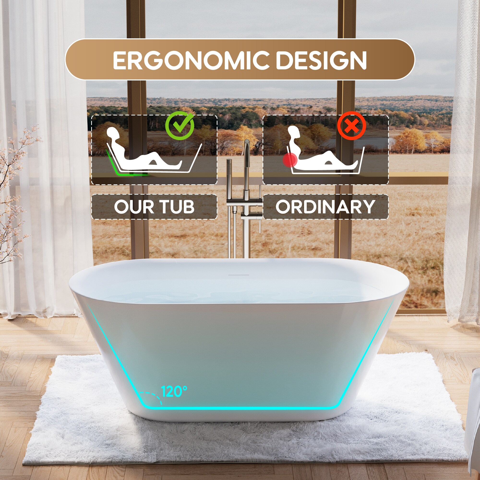 WELLFOR GSABLE-Y734-63 bathtubs - View #7