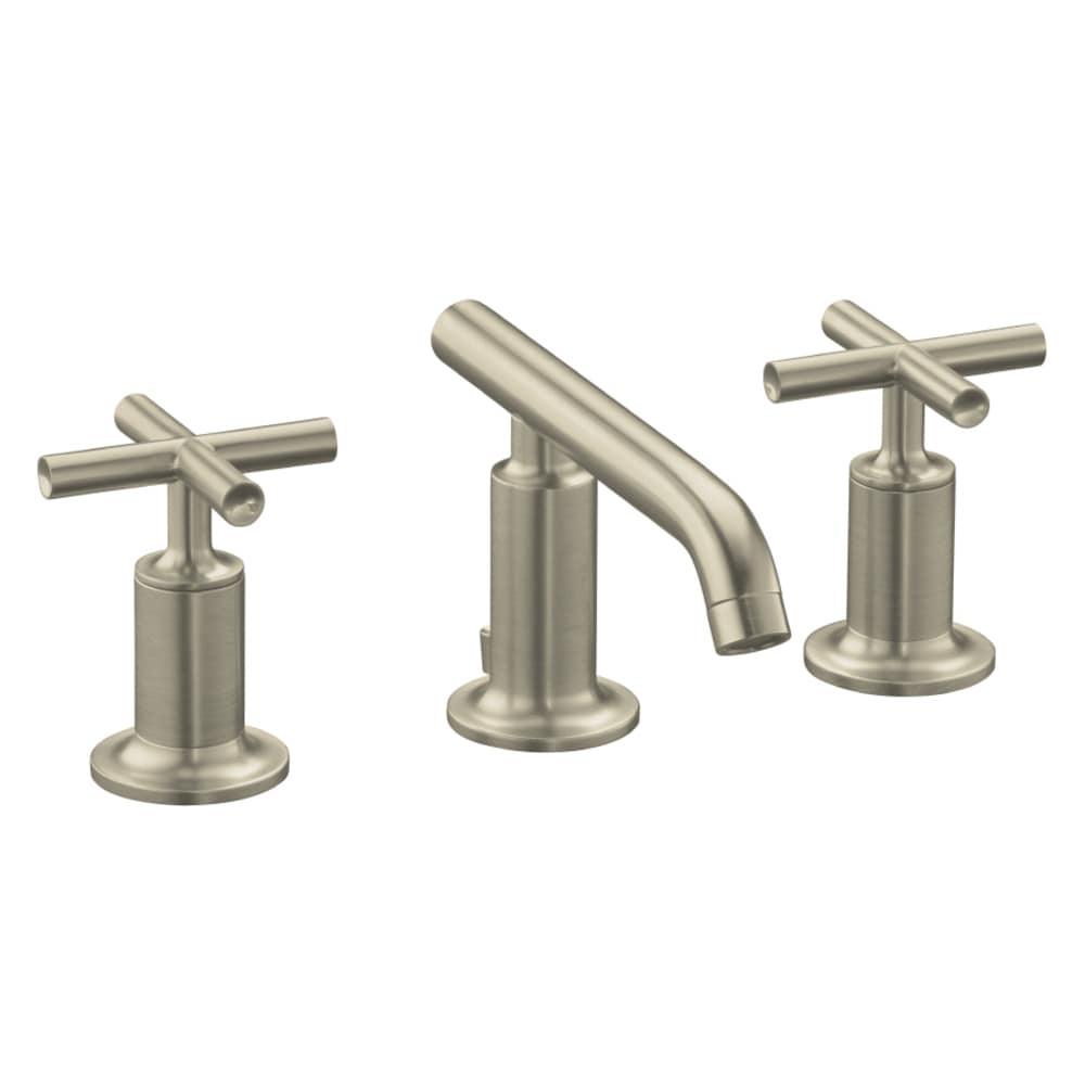 KOHLER Purist Vibrant Brushed Nickel 2-handle Widespread WaterSense Low ...