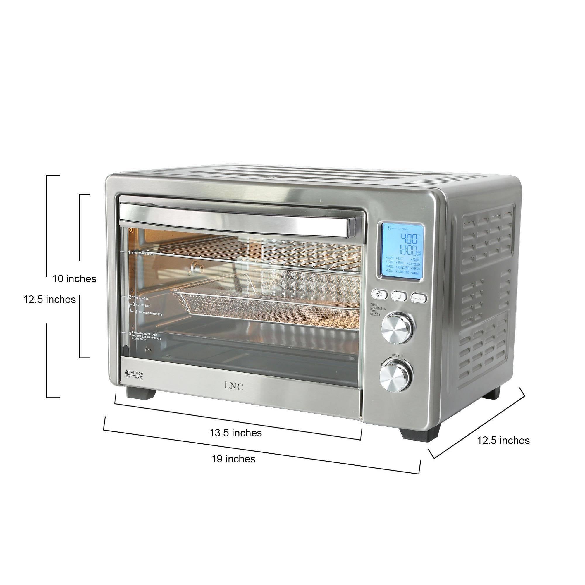 Toaster Oven, 34QT Extra Large 1750W Air Fryer Oven with 12 Cooking  Functions