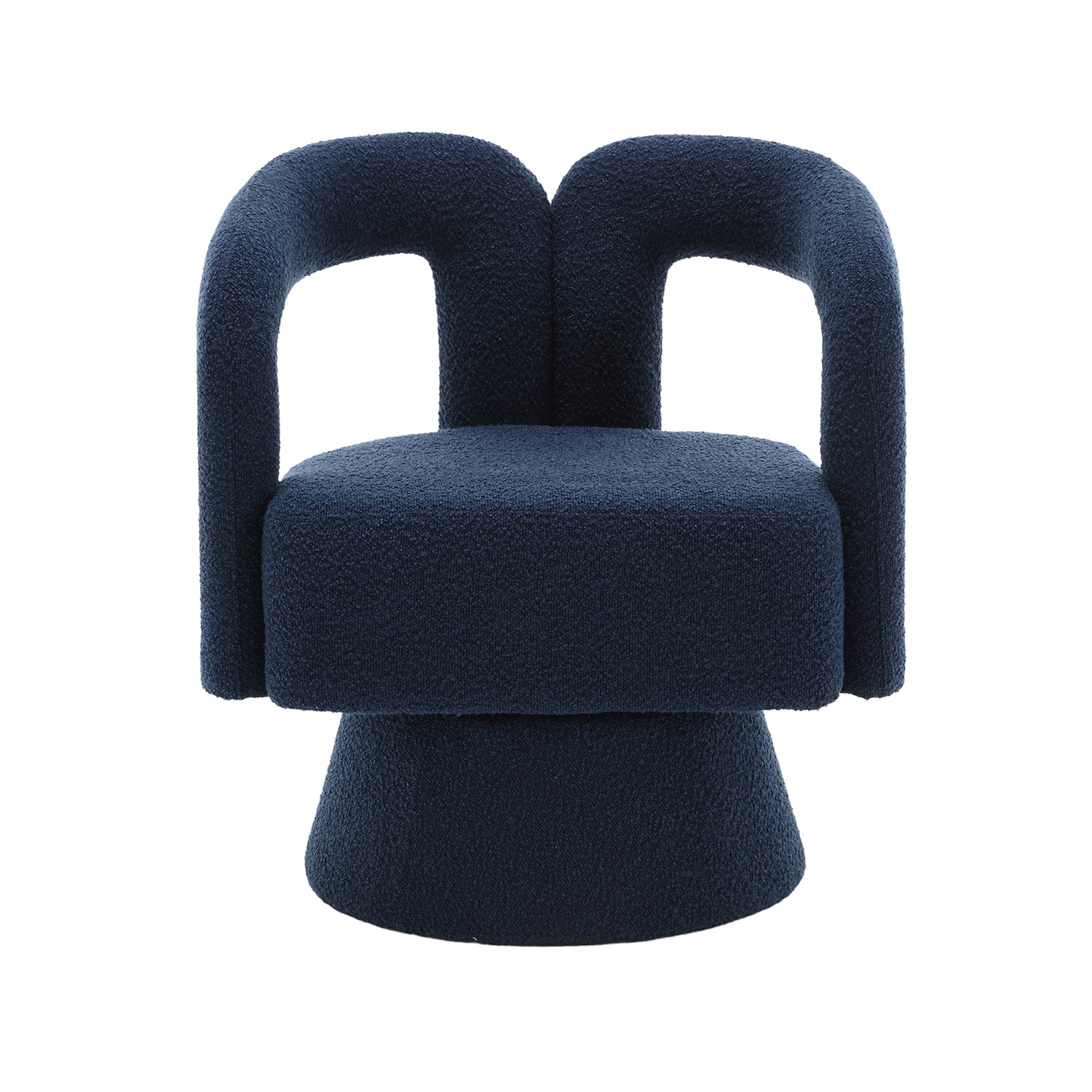 Bybafun YA6100030 Modern Navy Blue Swivel Accent Chair