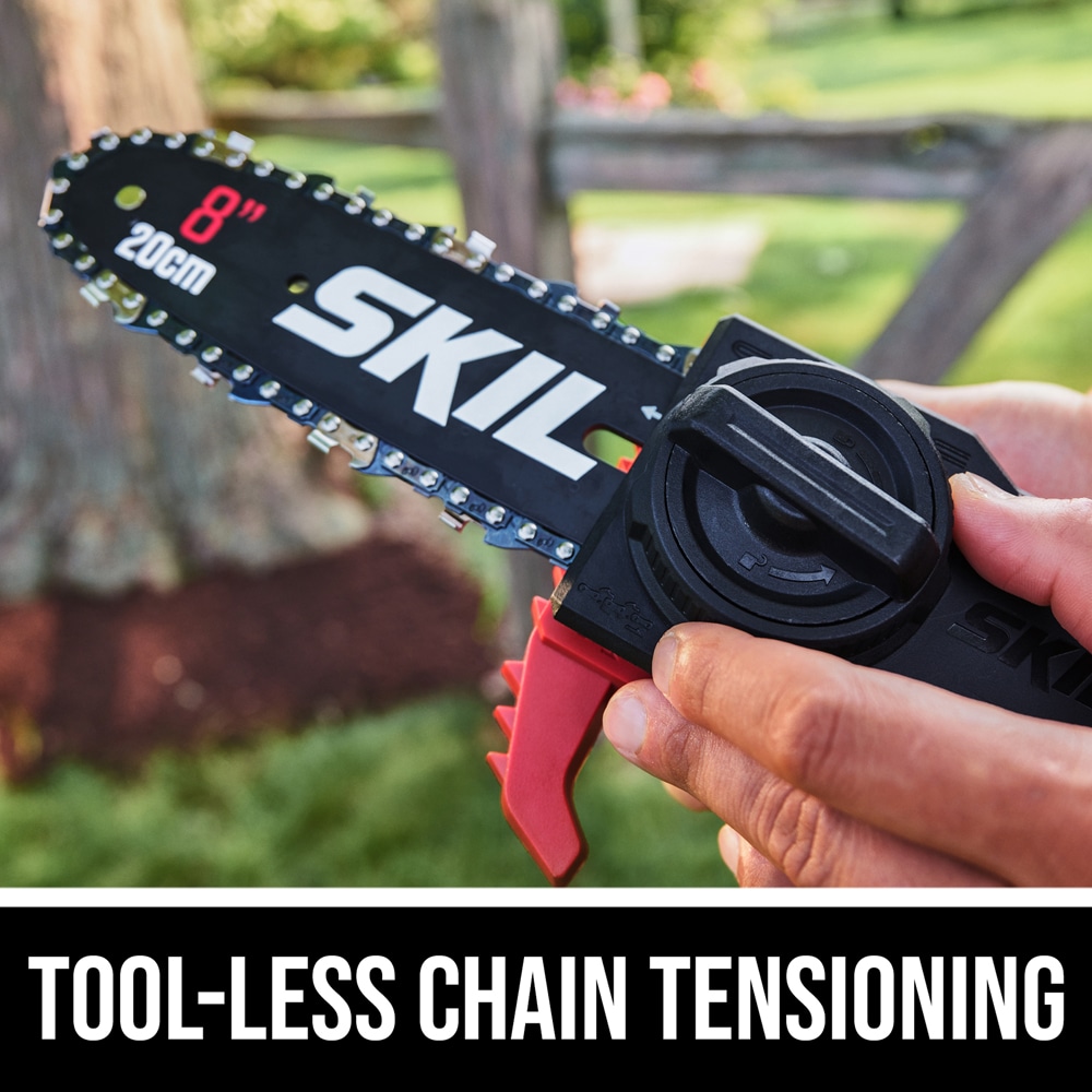 SKIL PWR CORE 40-volt 10-in 2.5 Ah Battery Pole Saw (Battery and Charger  Included) in the Pole Saws department at