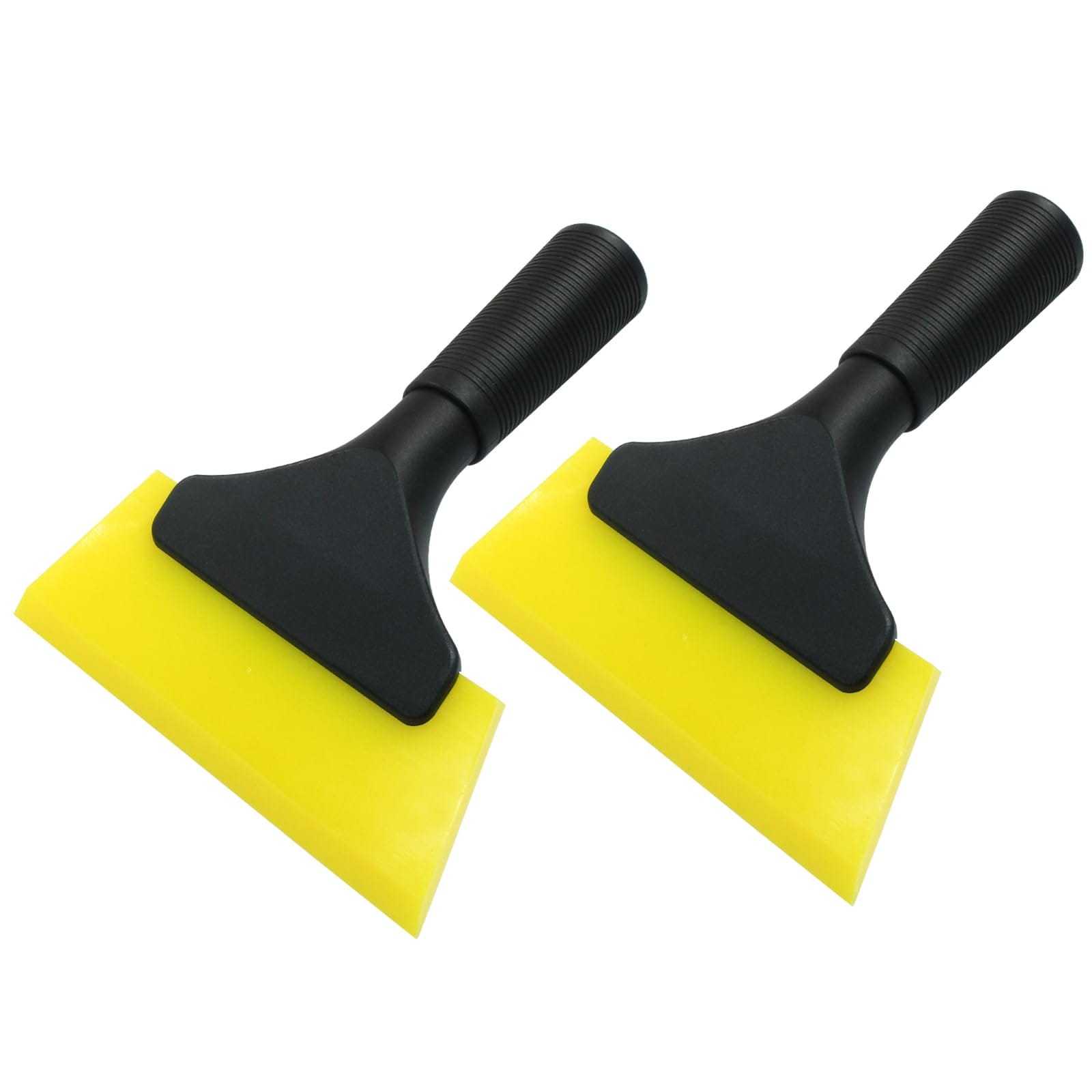 Ahfiwaso  Small Squeegee Five Inch Rubber Blade Mini Wiper for Car Windshield Mirror Shower Auto Cleaning Yellow durable home