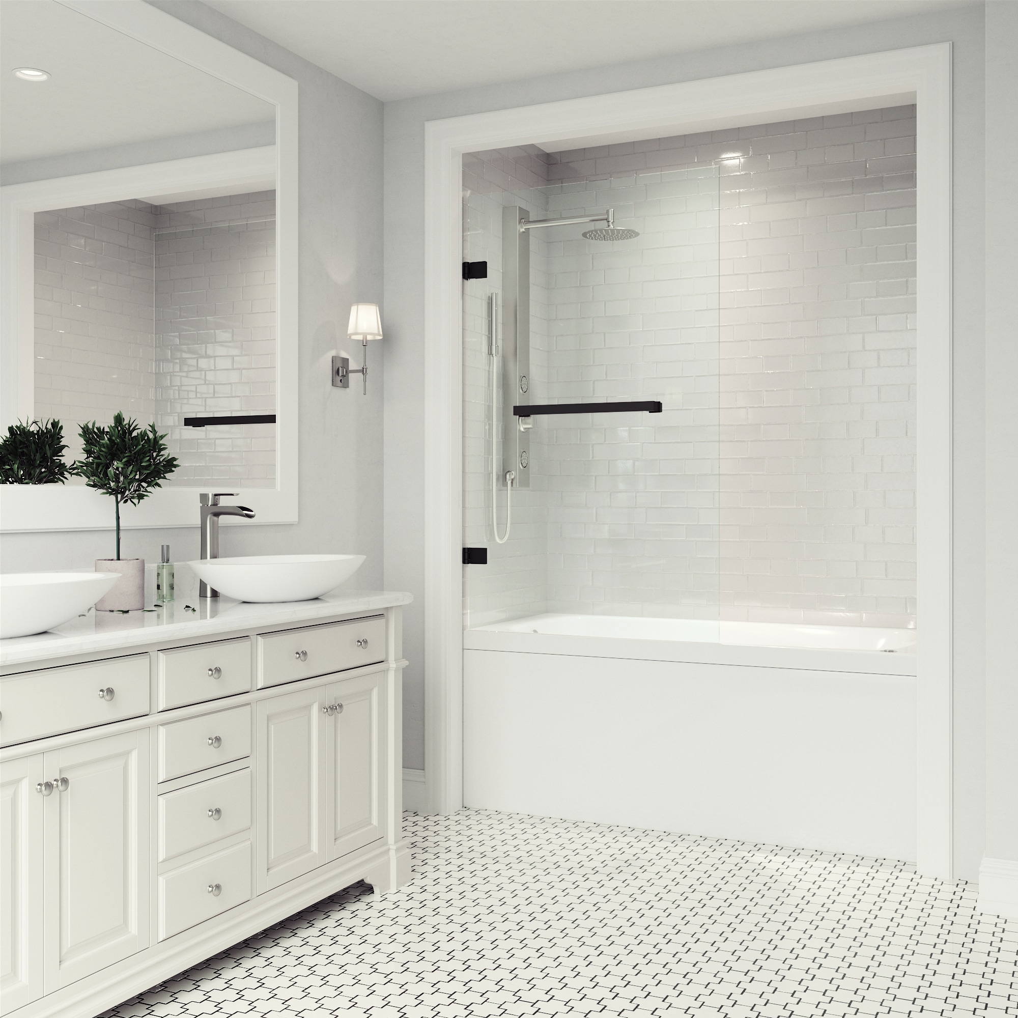 VIGO VG6074MBCL3458 Bathtub-Doors - View #4