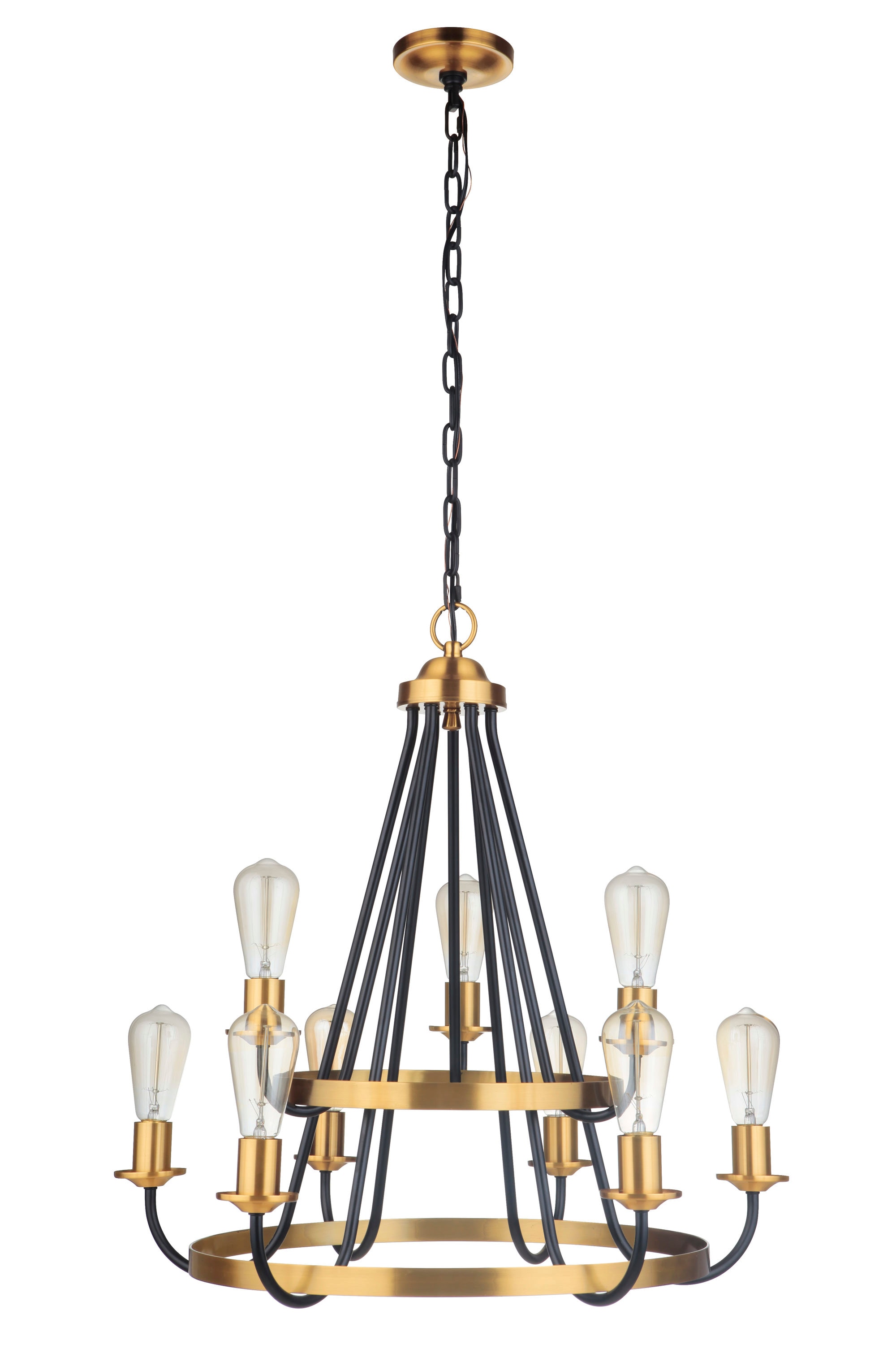 Craftmade 50329-FBSB Randolph 9.0 -Light Black Transitional For Use in Bedrooms, Dining Rooms, Foyers, Kitchens, Living Rooms Chandelier