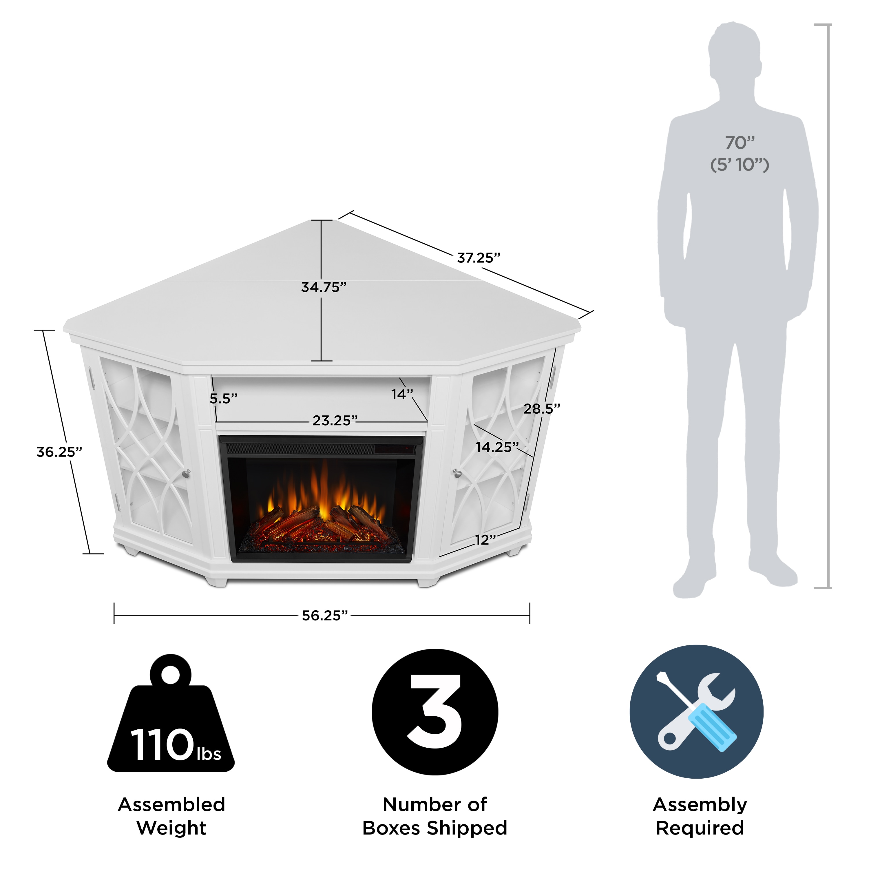 Real Flame 1750E-W Electric-Fireplaces - View #8