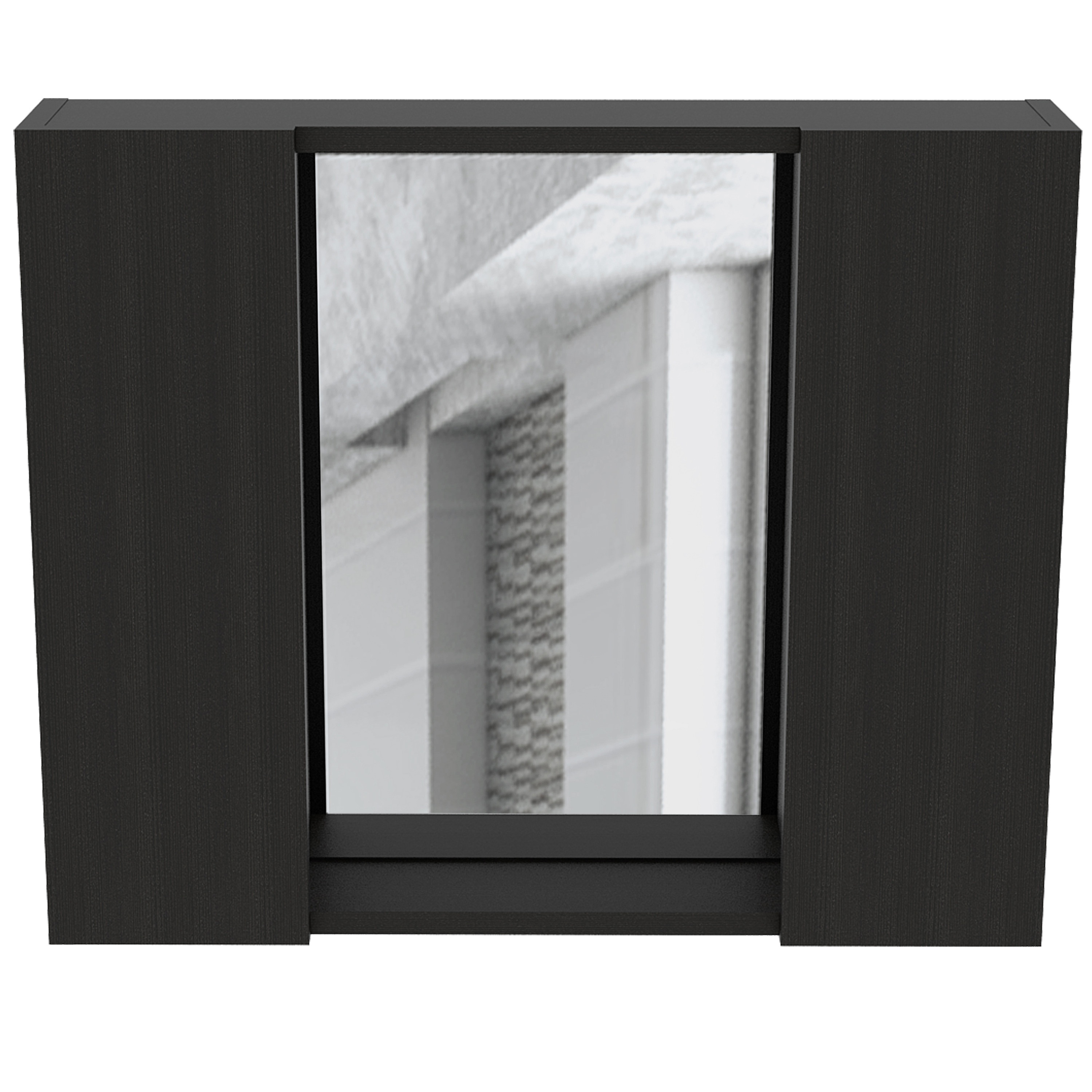 LIVACA 20 inch x 24 inch x 5 inch Wenge Manufactured Wood Medicine Cabinet with Mirror and 1 Drawer