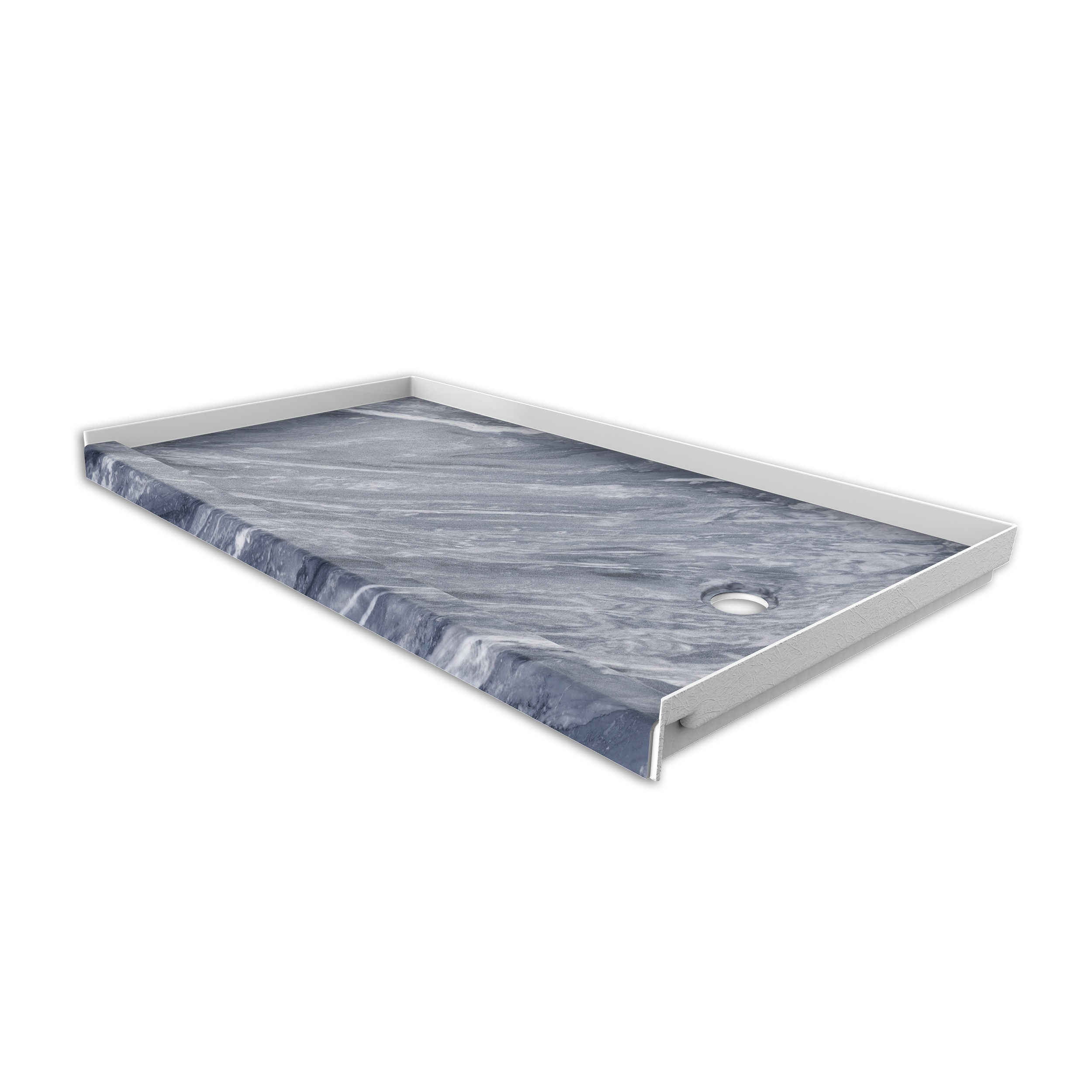 FlexStone FLXSBR6032BM 32-in W x 60-in L Beaumont Single Threshold Rectangle Shower pan base with 2.625-in H Threshold (Right Drain)