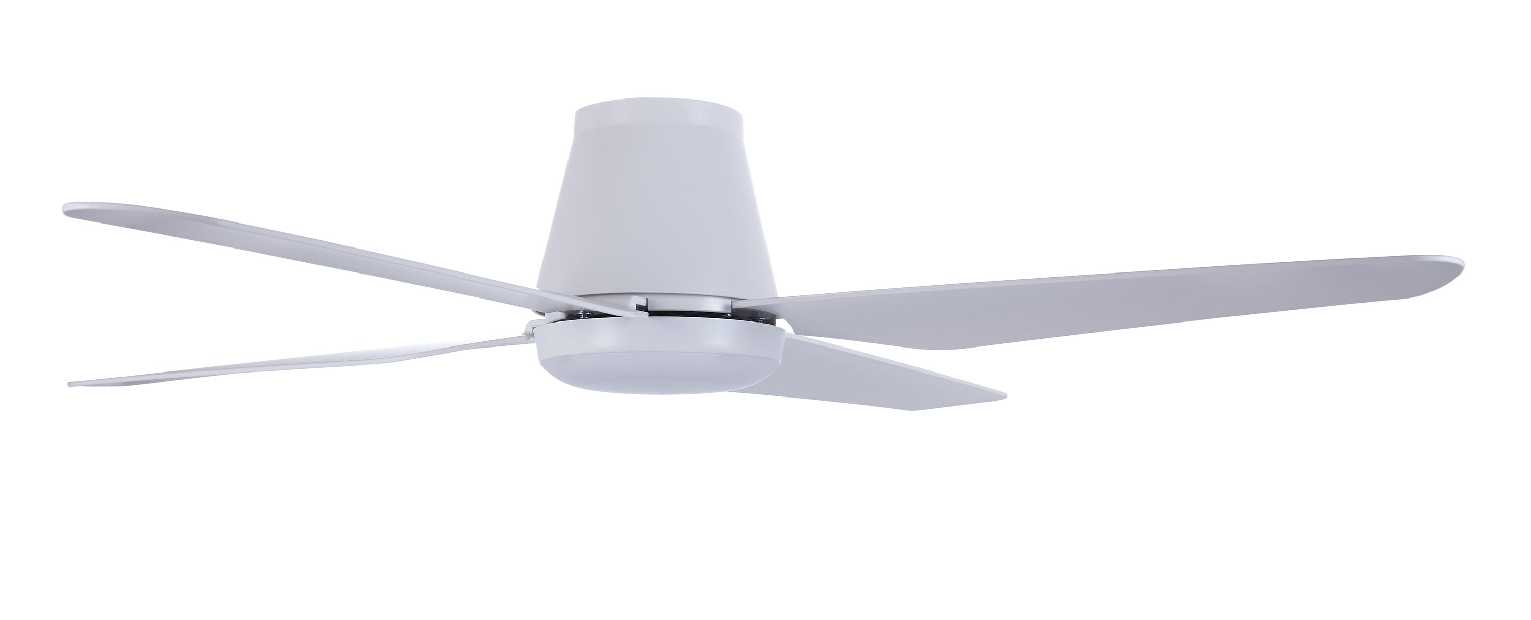 Lucci Air 21300101 Aria Hugger 52-in Flush Mount Matte White with White Blades Ceiling Fan With Light - Remote Included ( 4 -Blade )