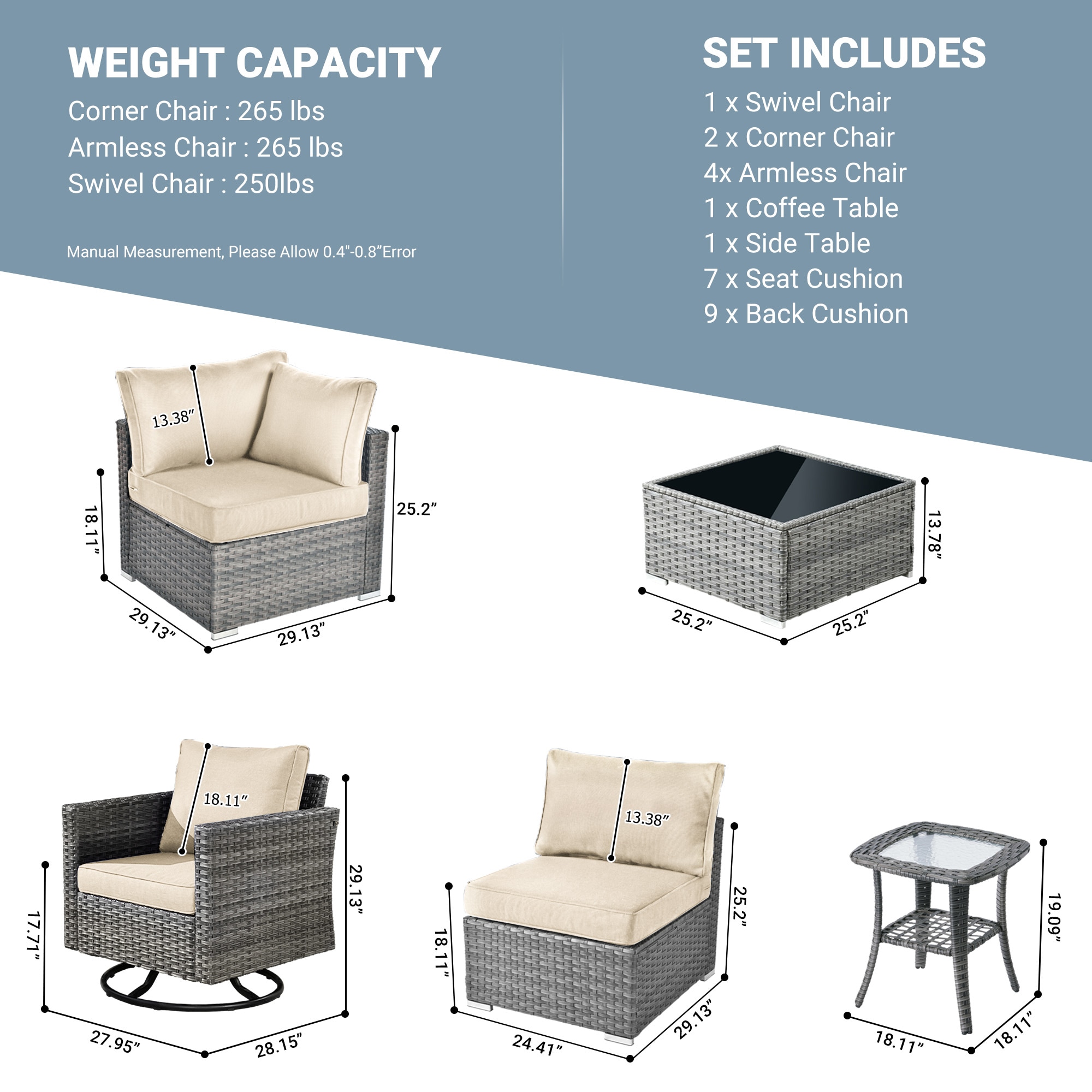 weaxty DDFPRRSGRS608 Patio-Sofas-Daybeds - View #7