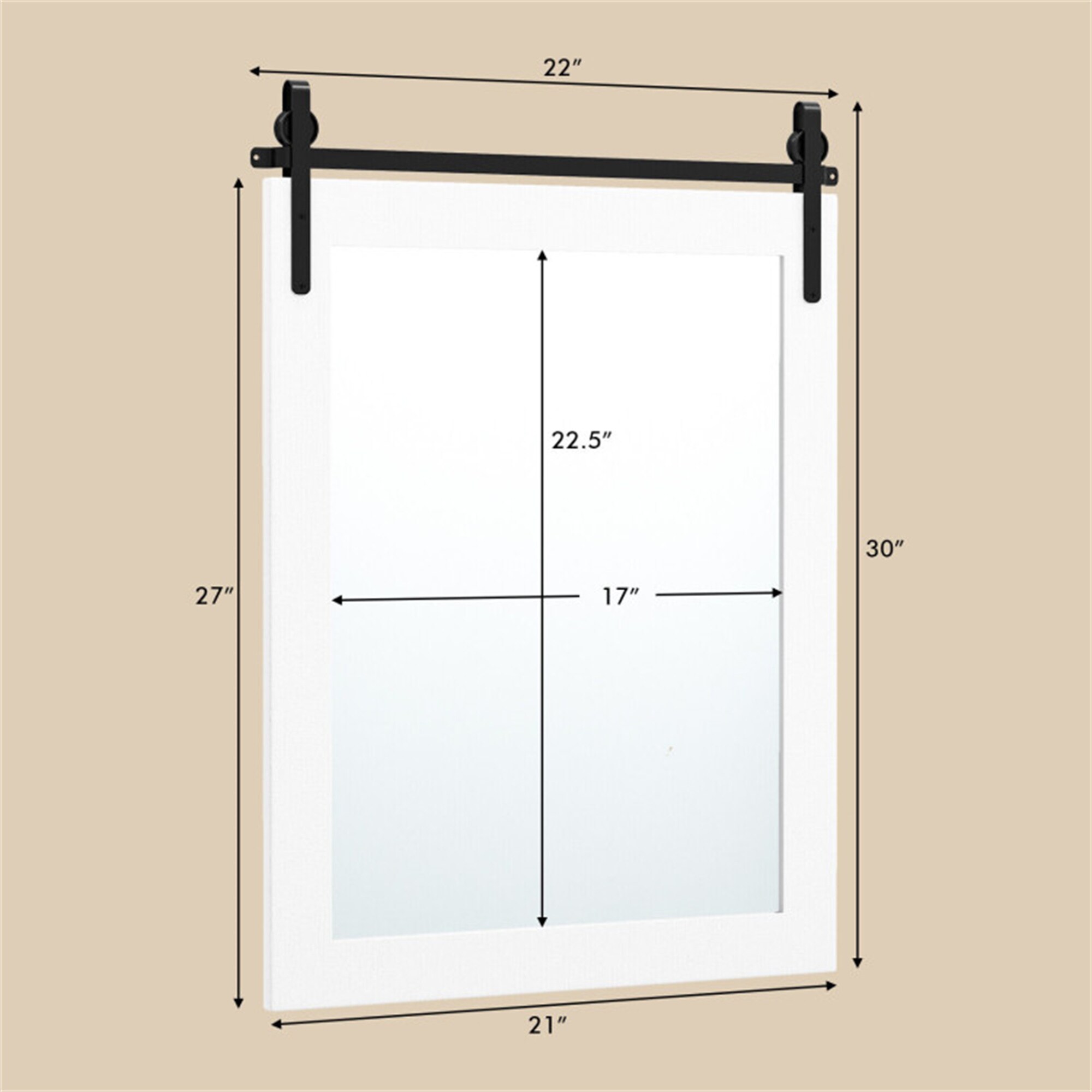 BABOOM BOM-10057WH-CO Framed-Bath-Mirrors - View #5