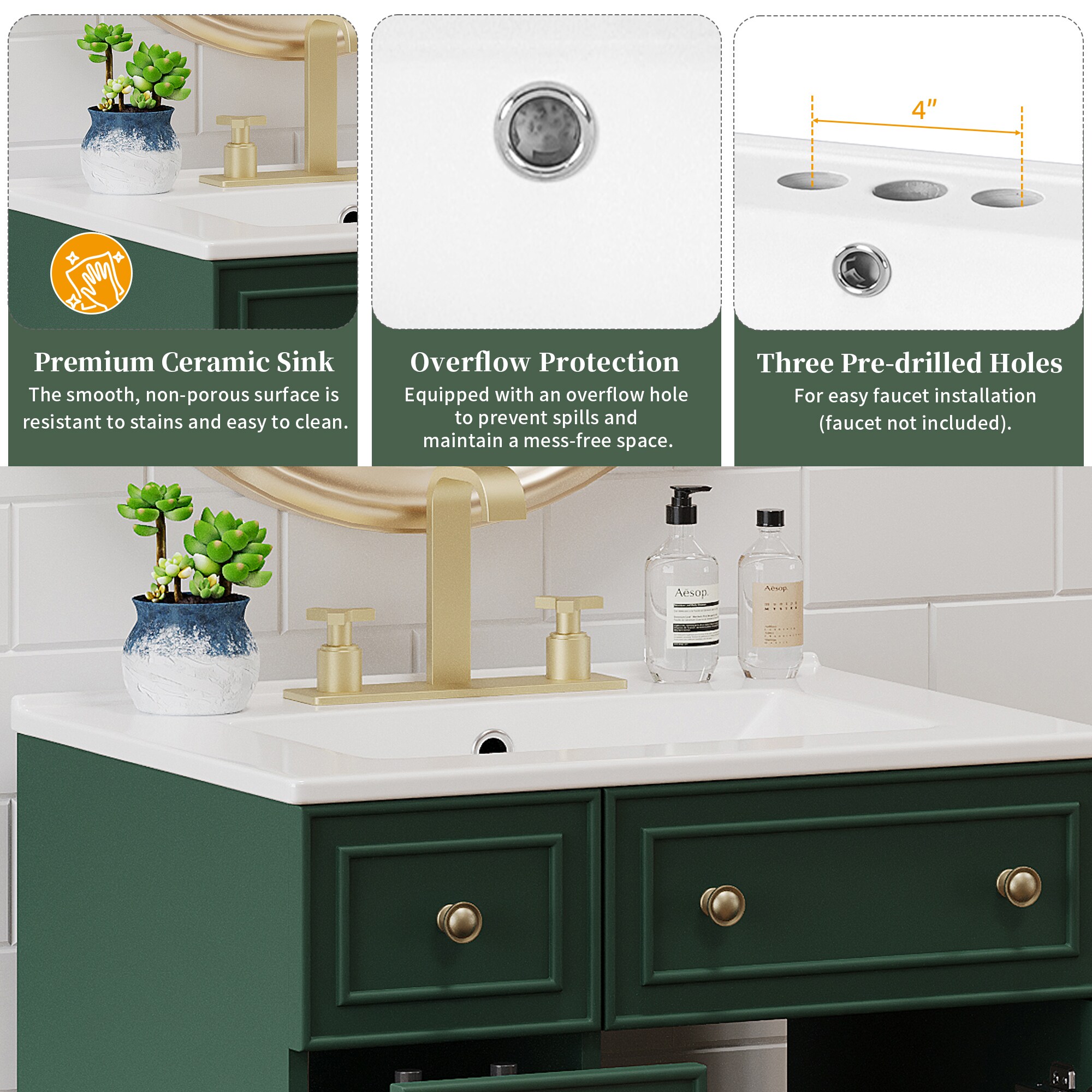 Iseryn YSG336GP264 Bath-Vanity-Combo - View #6