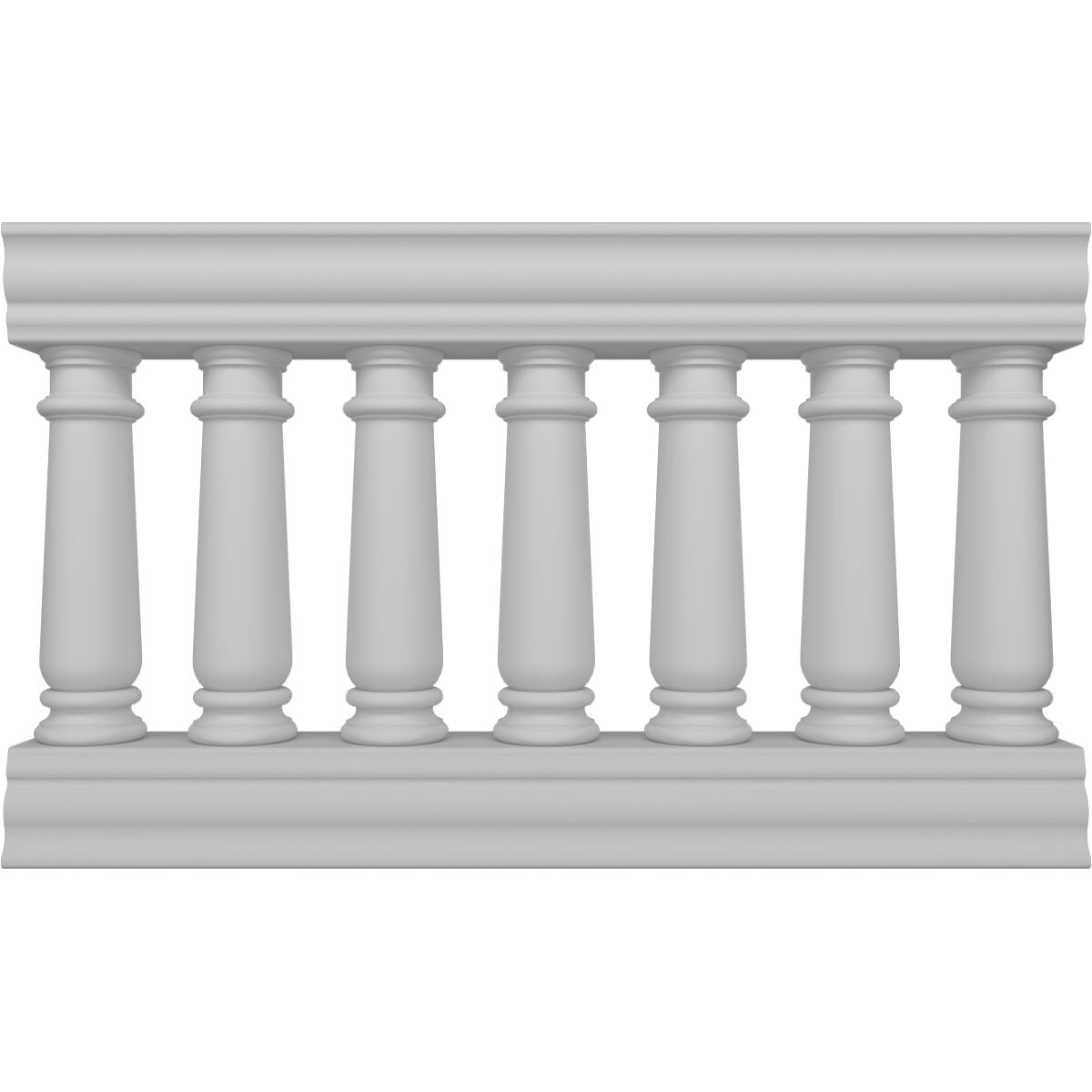Ekena Millwork BALK32X048WEN FiberThane 4-Feet x 32-Inches Wellington Fiberglass Deck Rail Kit
