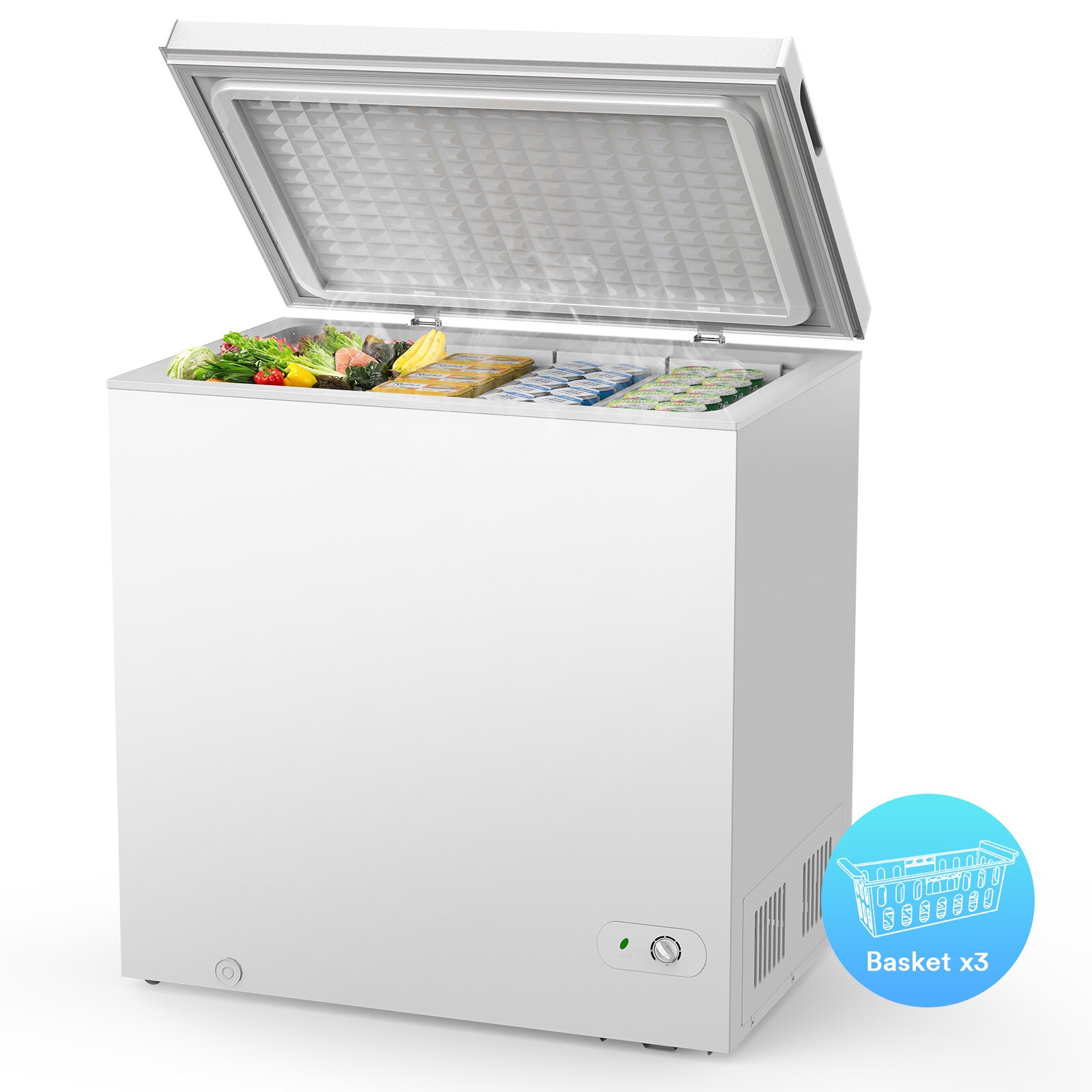 COWSAR 7-cu Ft Garage Ready Manual Defrost Chest Freezer With ...