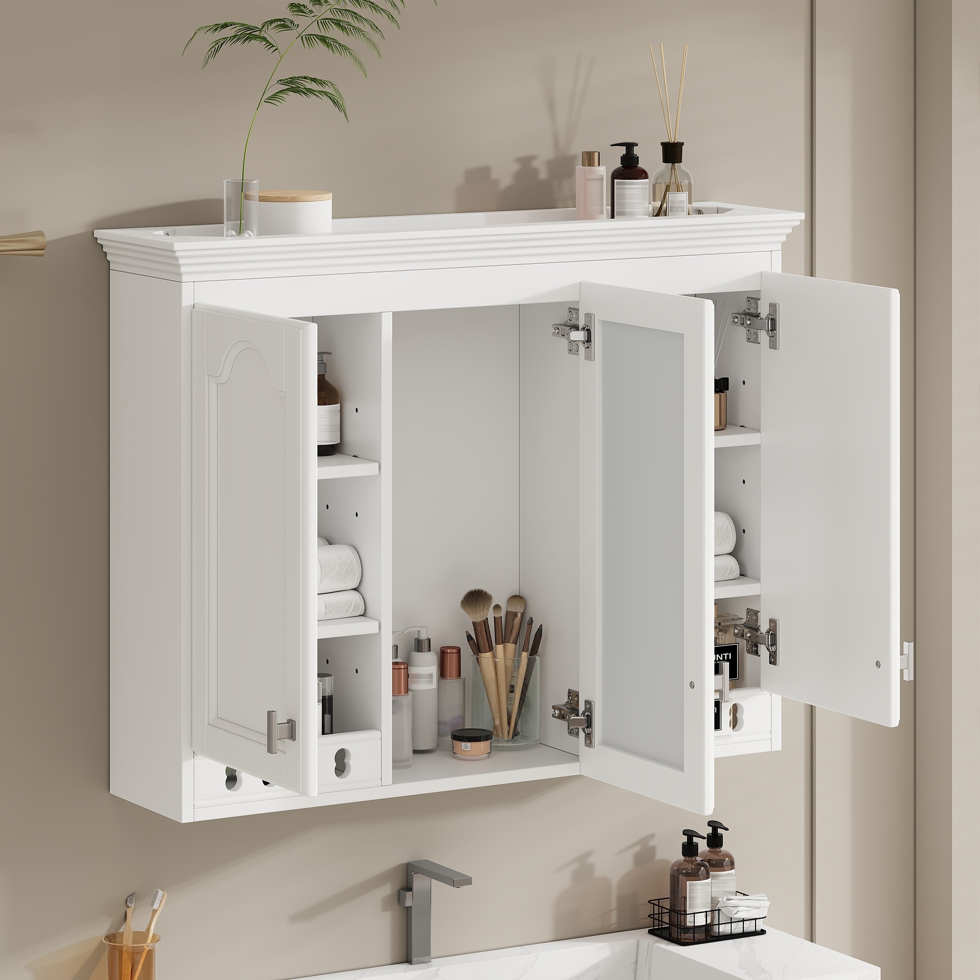 HyperDrop Cart ZW-N710P439545K Bathroom-Wall-Cabinets - View #4
