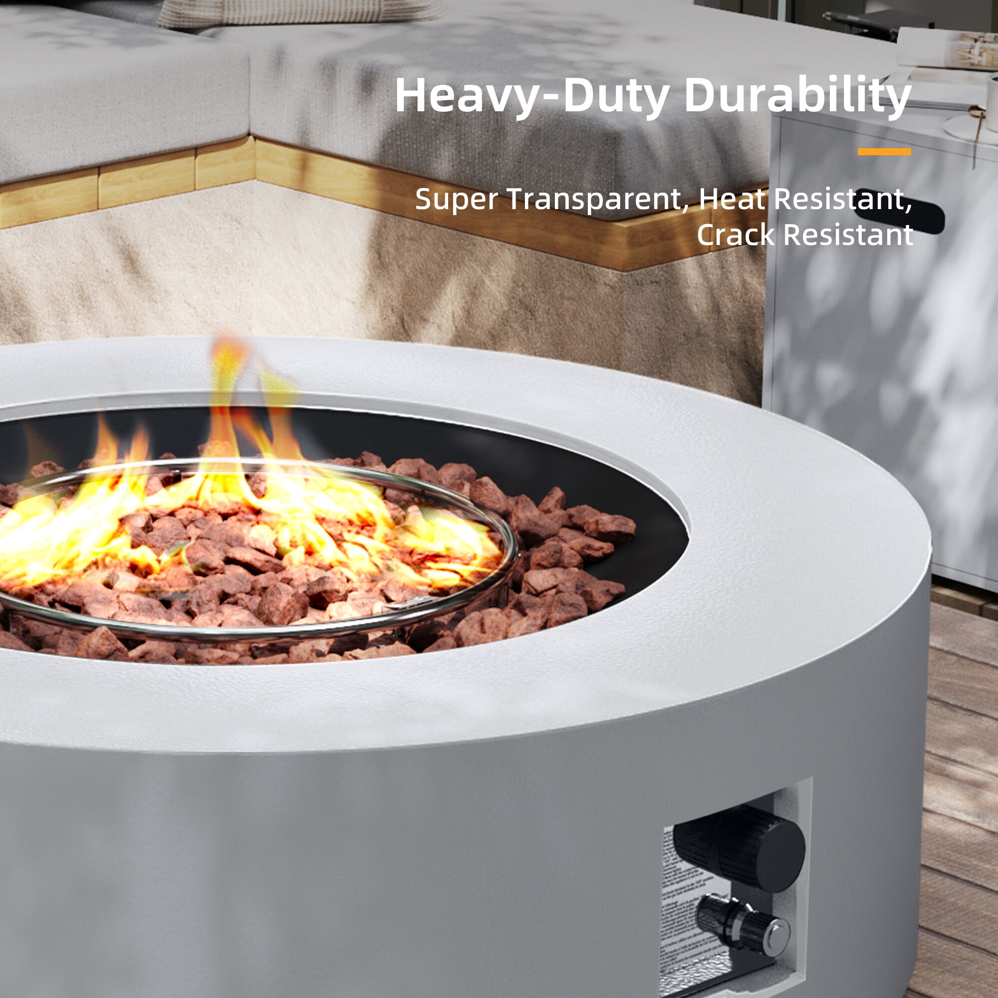 UPHA PL-42TPYX-WH-K Outdoor-Gas-Firepits - View #4