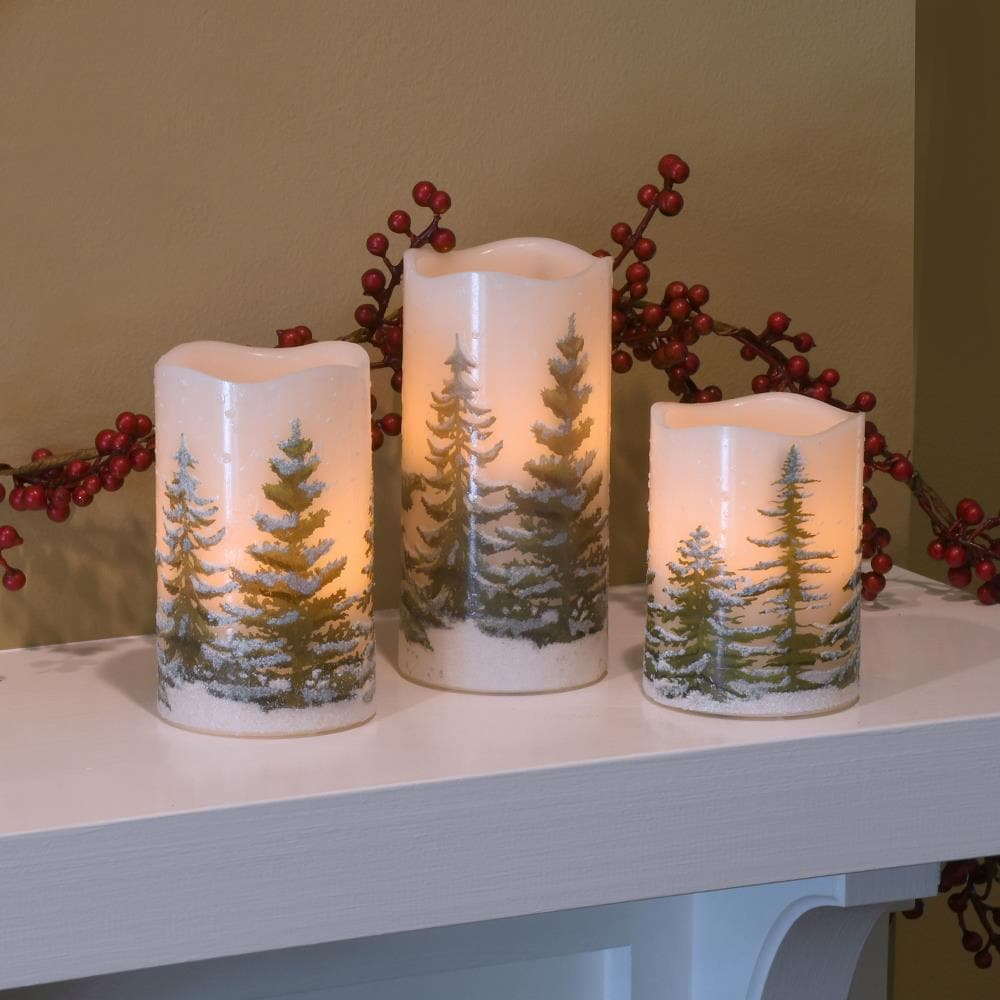 Show Lights 7.125-in Lighted Candle Battery-operated Batteries Included  Christmas Decor at