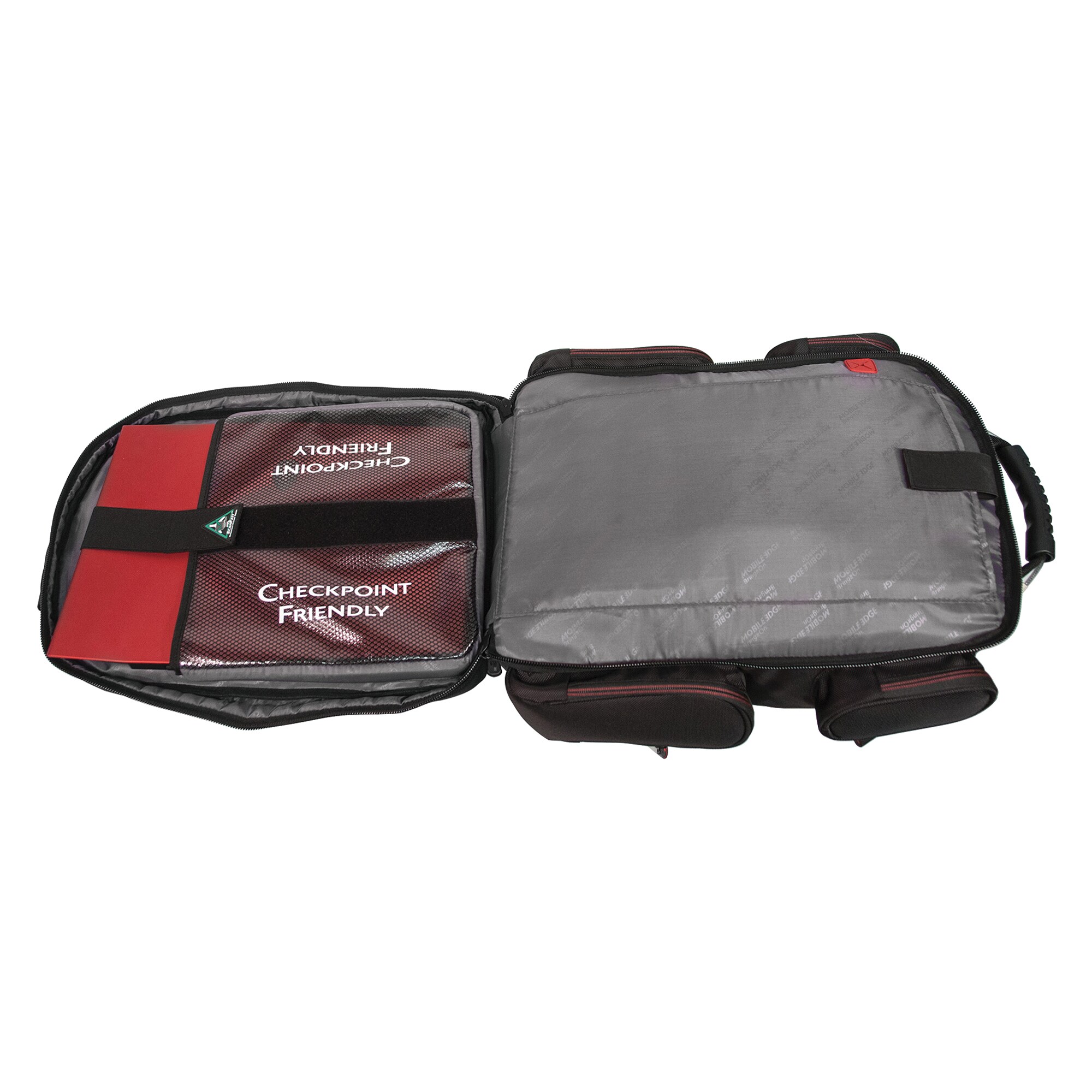 Mobile Edge 9In X 19.5In X 17In Black with Red Trim Backpack in