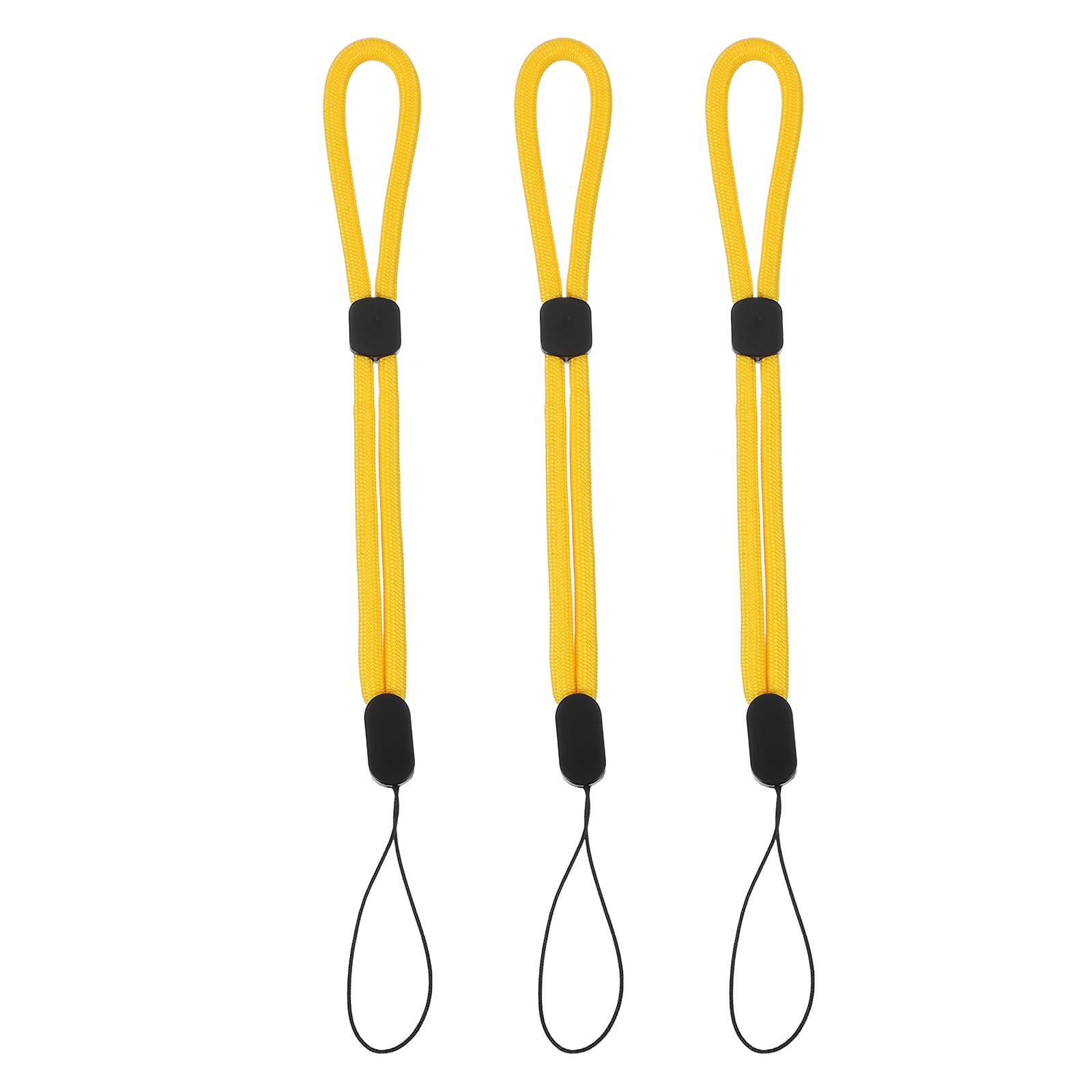 PATIKIL 3pcs Camera Wrist Strap Adjustable Nylon Phone Wristlet Straps Lanyard String for Camera Keys Keychain Phone USB Wallet Pure Yellow #S26041401UX6514