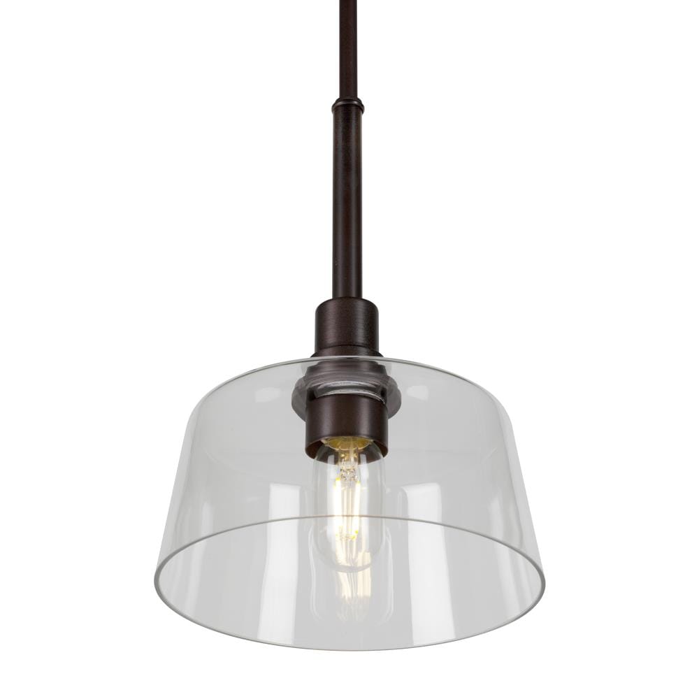 Acopa Antique Bronze Mini Pendant with Clear Oversized Dome Glass