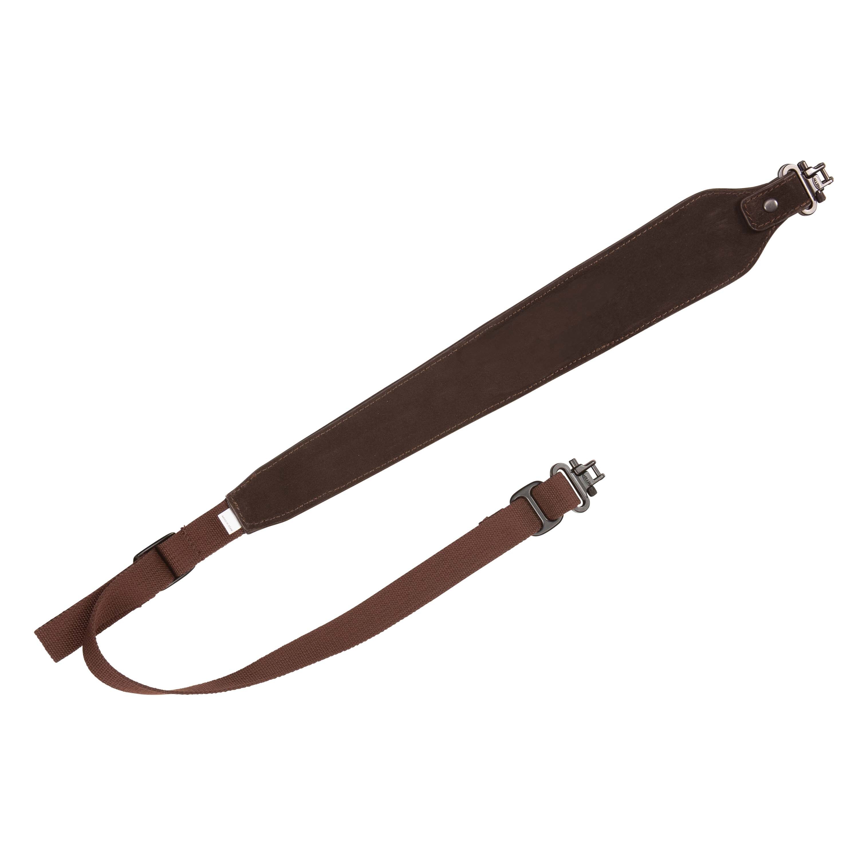 Canvas Leather Rifle Sling With Soft Neoprene Cushion Backing Shoulder Strap