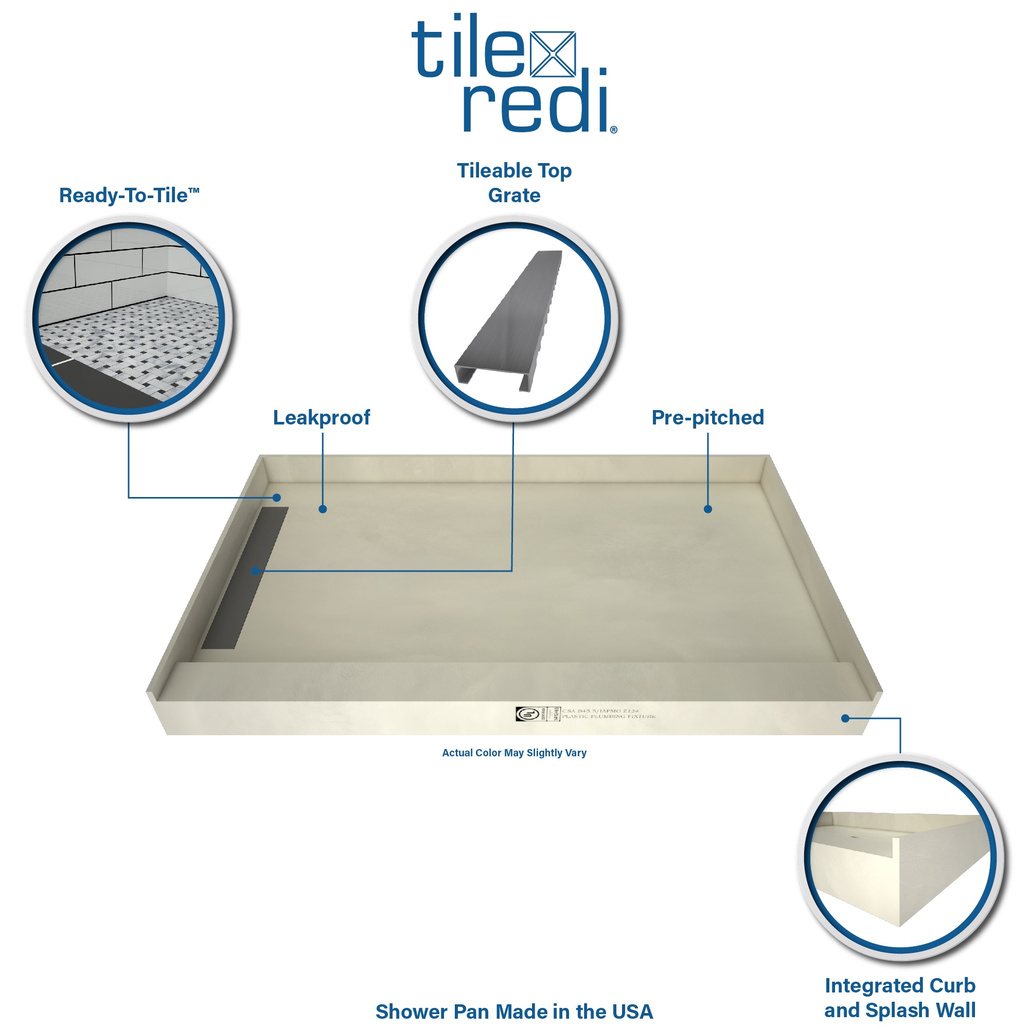 Tile Redi WF4272L-PVC Shower-Floors - View #2