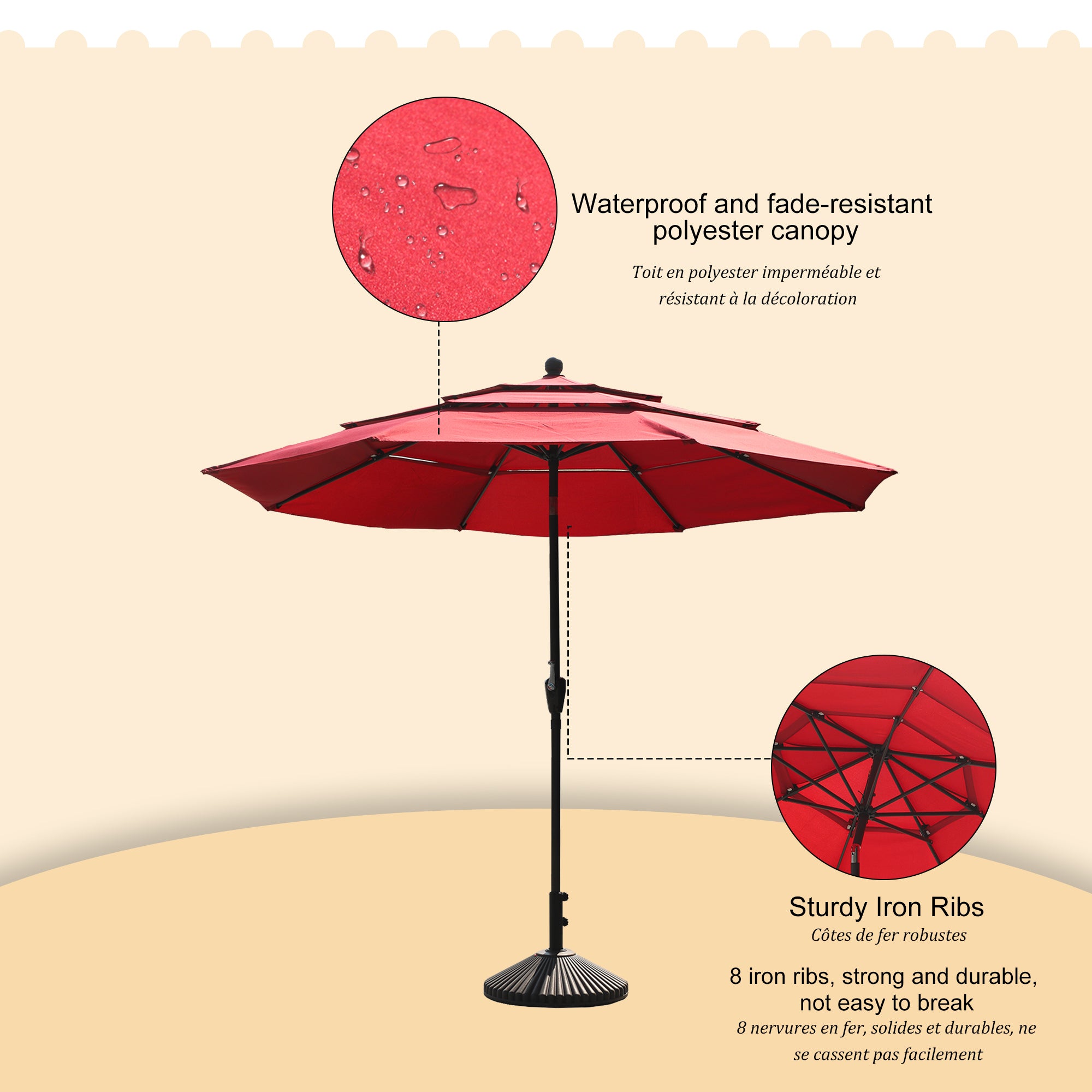 Boyel Living BOHT103-RD Umbrellas-2 - View #6