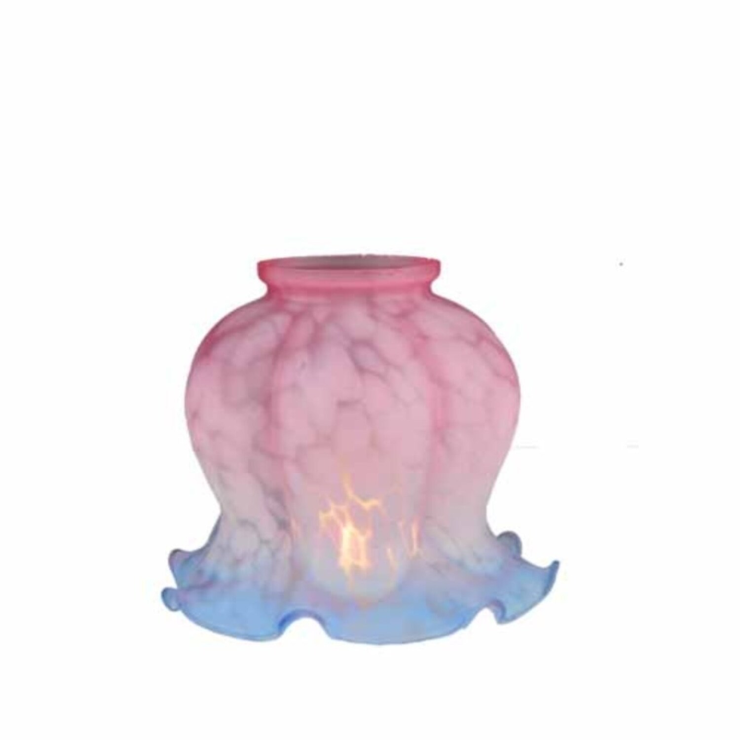 Meyda Tiffany Lighting 3.75-in x 5-in Blue/Pink Glass Bell Lamp Shade