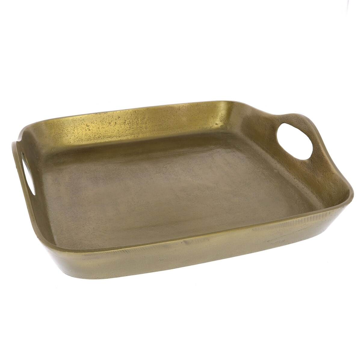 HomeRoots 4000397876 3-in x 13-in Gold Rectangle Serving Tray