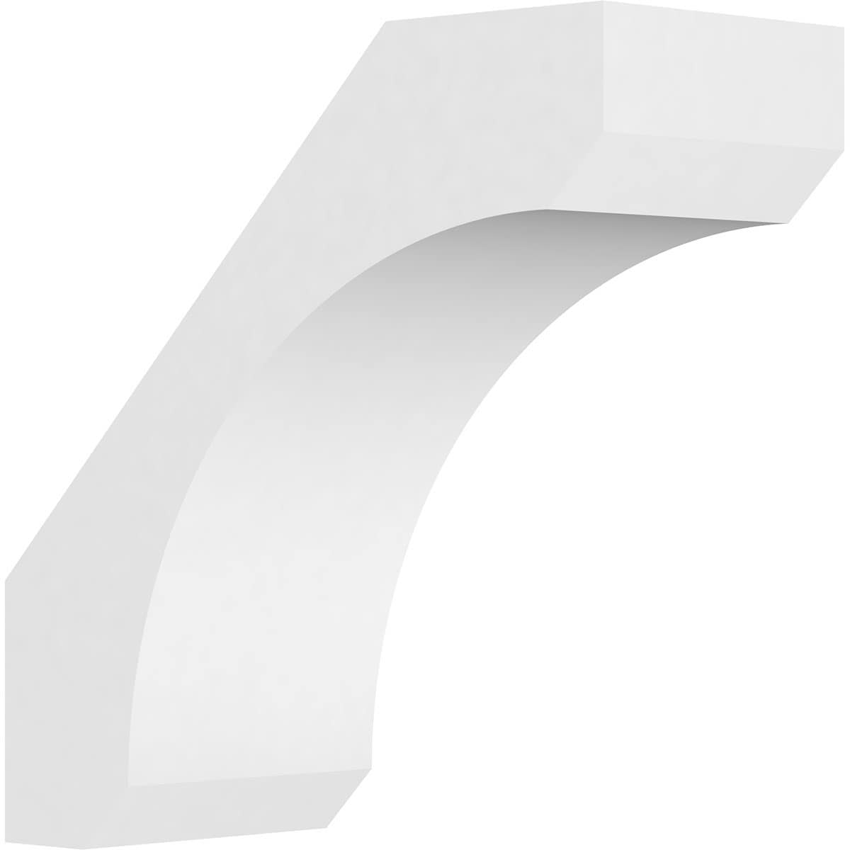 Ekena Millwork BRCP03X08X08LGY 3-in x 8-in x 8-in Unfinished PVC Standard Legacy Knee Brace