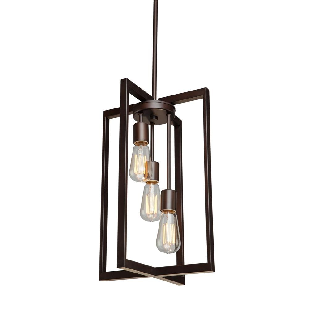 ARTCRAFT AC10413 Gastown 3-Light Oil-Rubbed Bronze Transitional Dry rated Chandelier