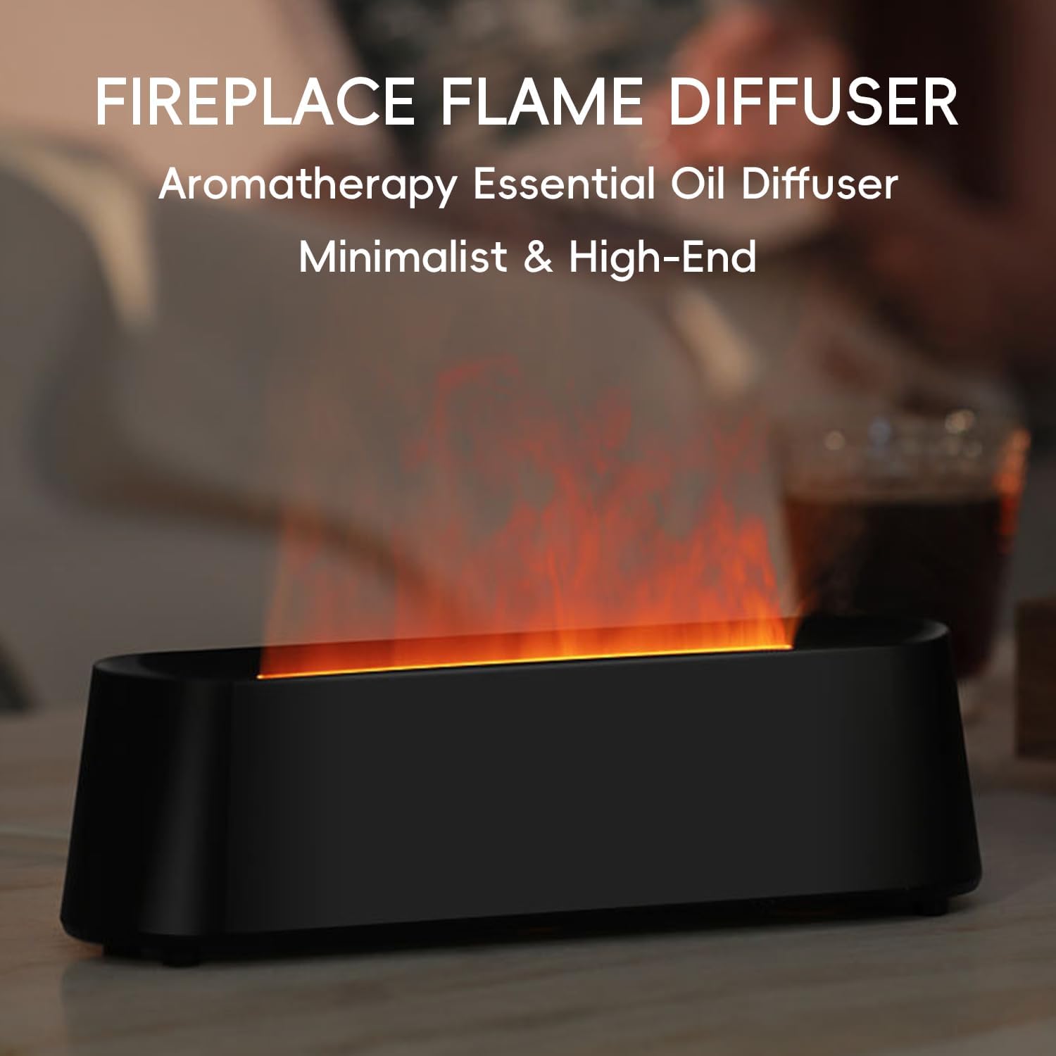 Etokfoks 250ml fireplace fire flame aroma diffuser ultrasonic cool mist ...