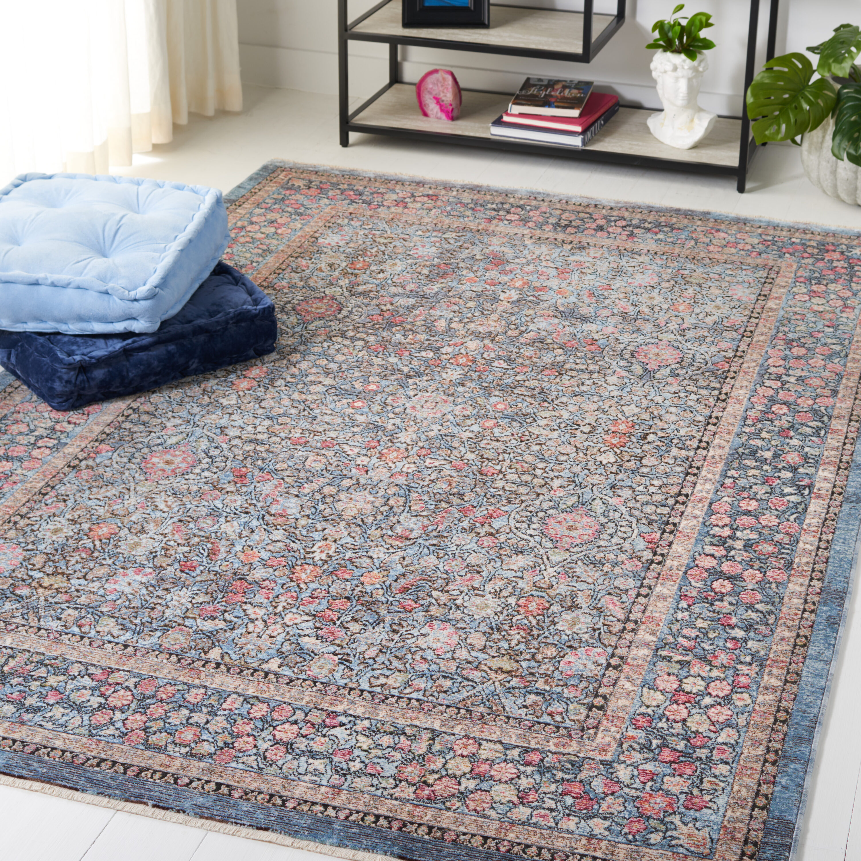 Crimson 272M Blue Black 5ft x 7ft Medium Rectangle Rug