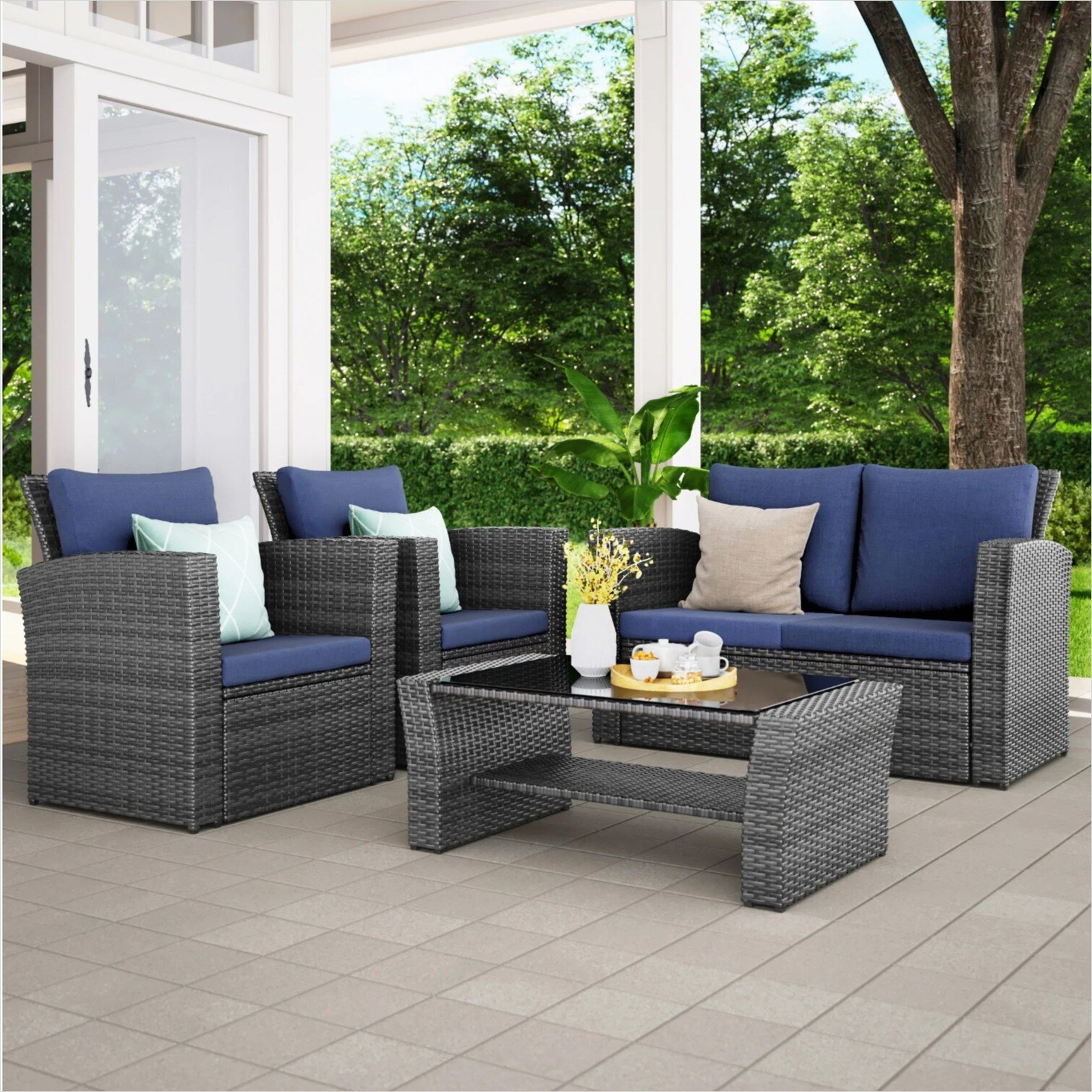 SunJet 6L0AHJERRQJ4 Patio-Conversation-Sets - View #4